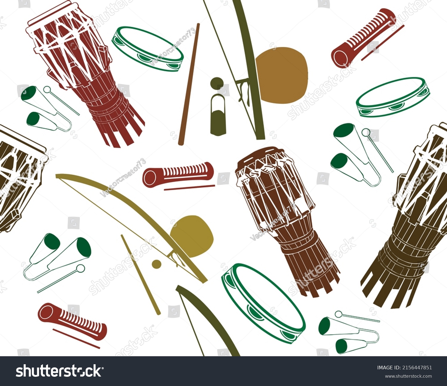 Set Musical Instruments Used Brazilian Sport Stock Vector (Royalty Free ...