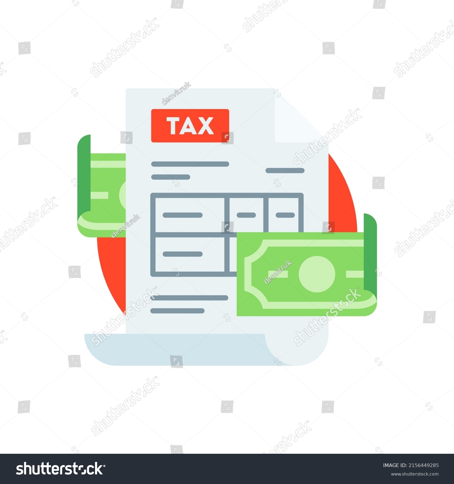 Tax Return Form Icon Paper Document Stock Vector (Royalty Free ...