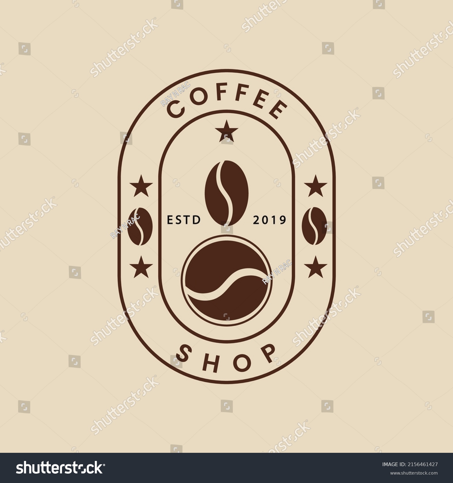 Coffee Vintage Logo Icon Symbol Emblem Stock Vector (Royalty Free ...