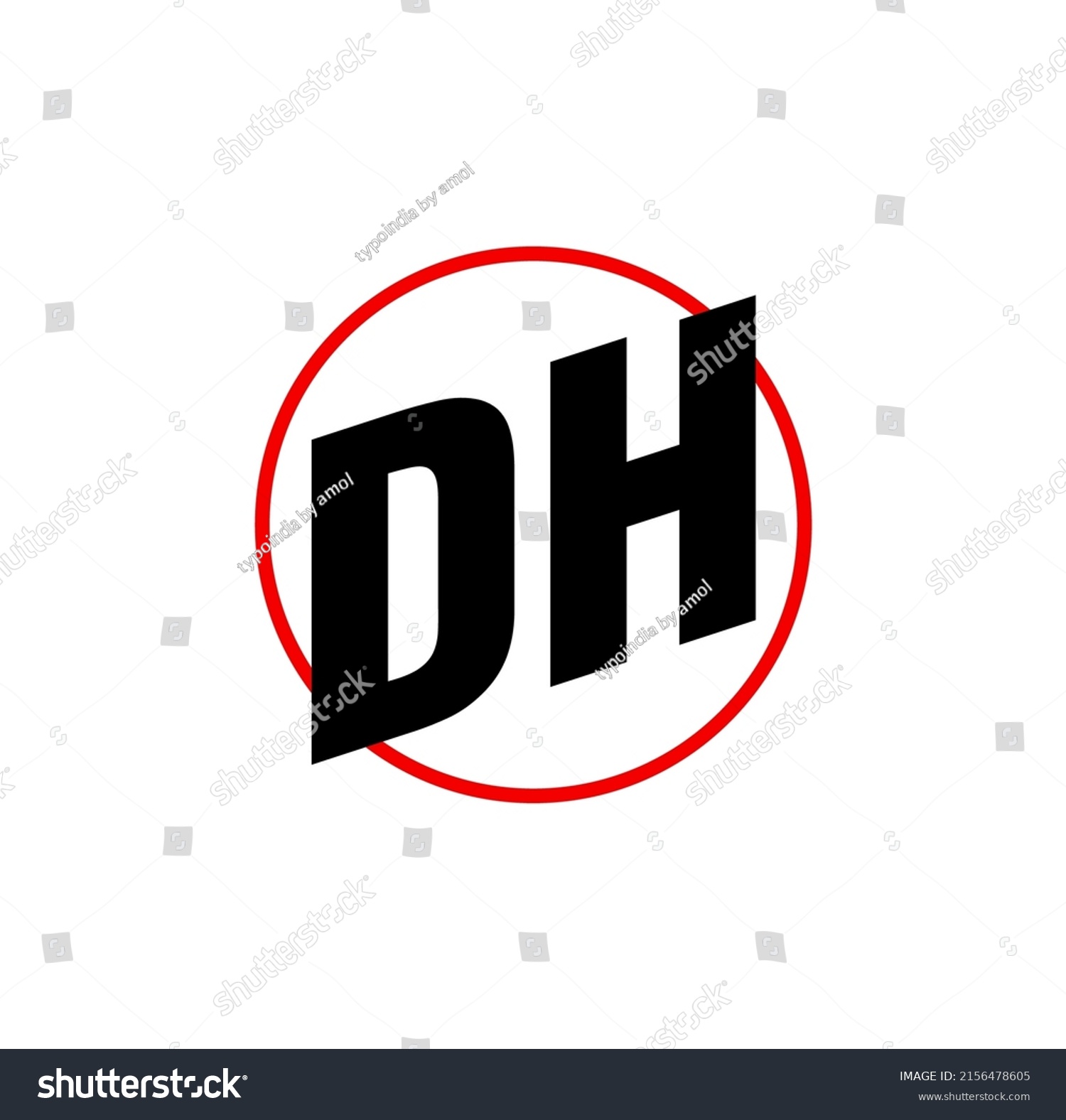 Dh Letters Icon Dh Red Round Stock Vector (Royalty Free) 2156478605 ...