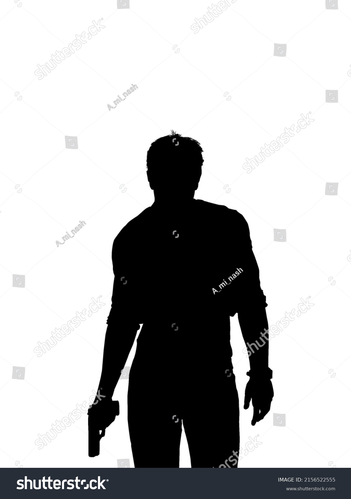 Black Silhouette Man Silhouette Man Vector Stock Vector (Royalty Free ...