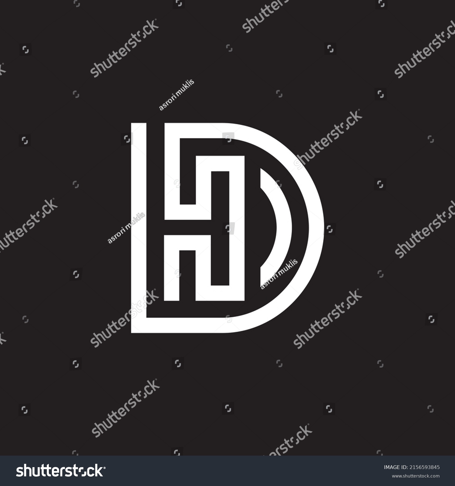 Hd Letter Designs Logo Icons Stock Vector (Royalty Free) 2156593845 ...