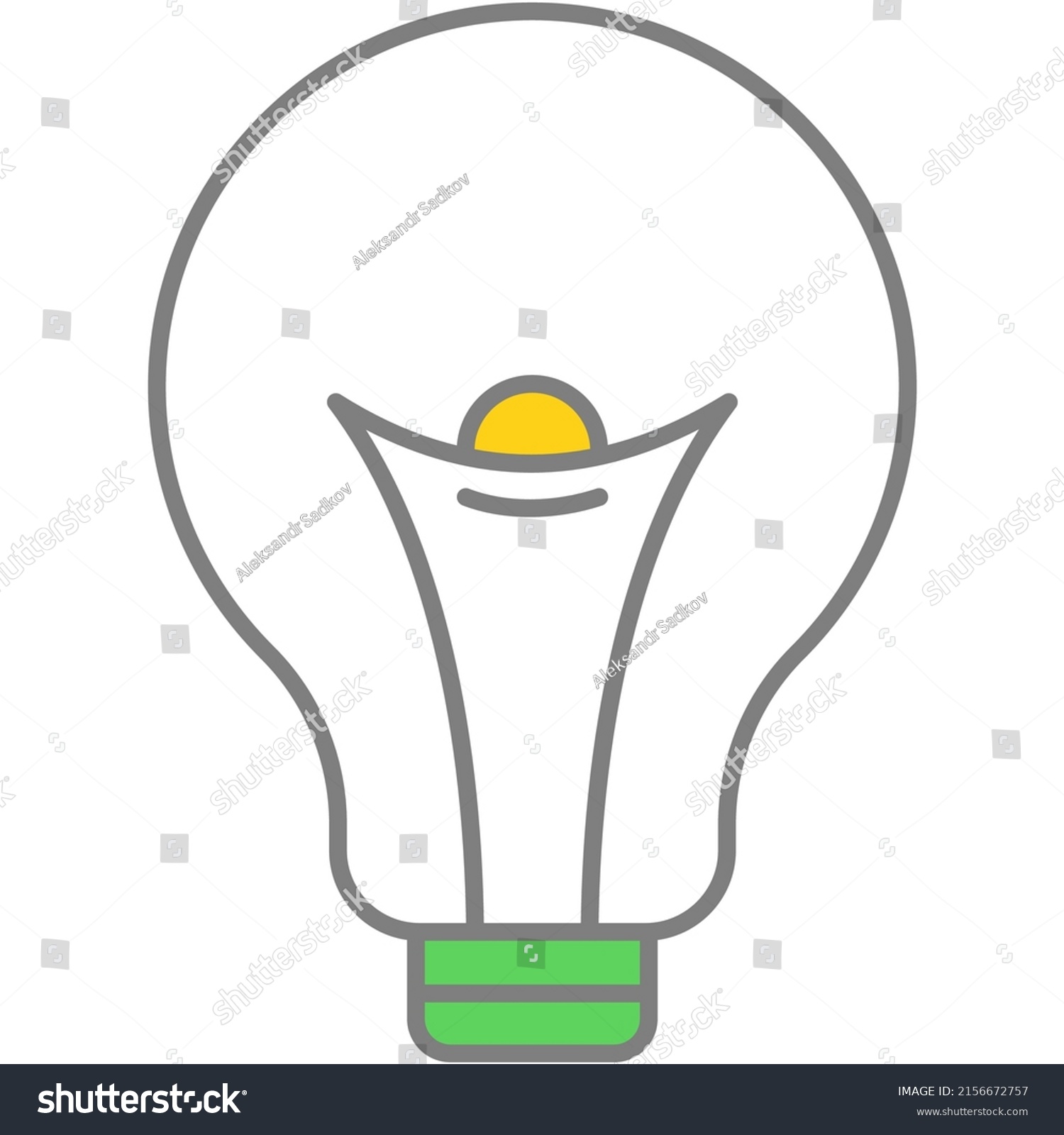 Idea Light Bulb Icon Vector Electric Stock Vector Royalty Free 2156672757 Shutterstock 