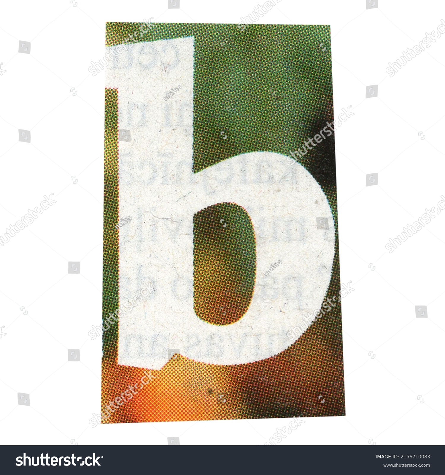 Letter B Magazine Cut Out Font Stock Photo 2156710083 | Shutterstock