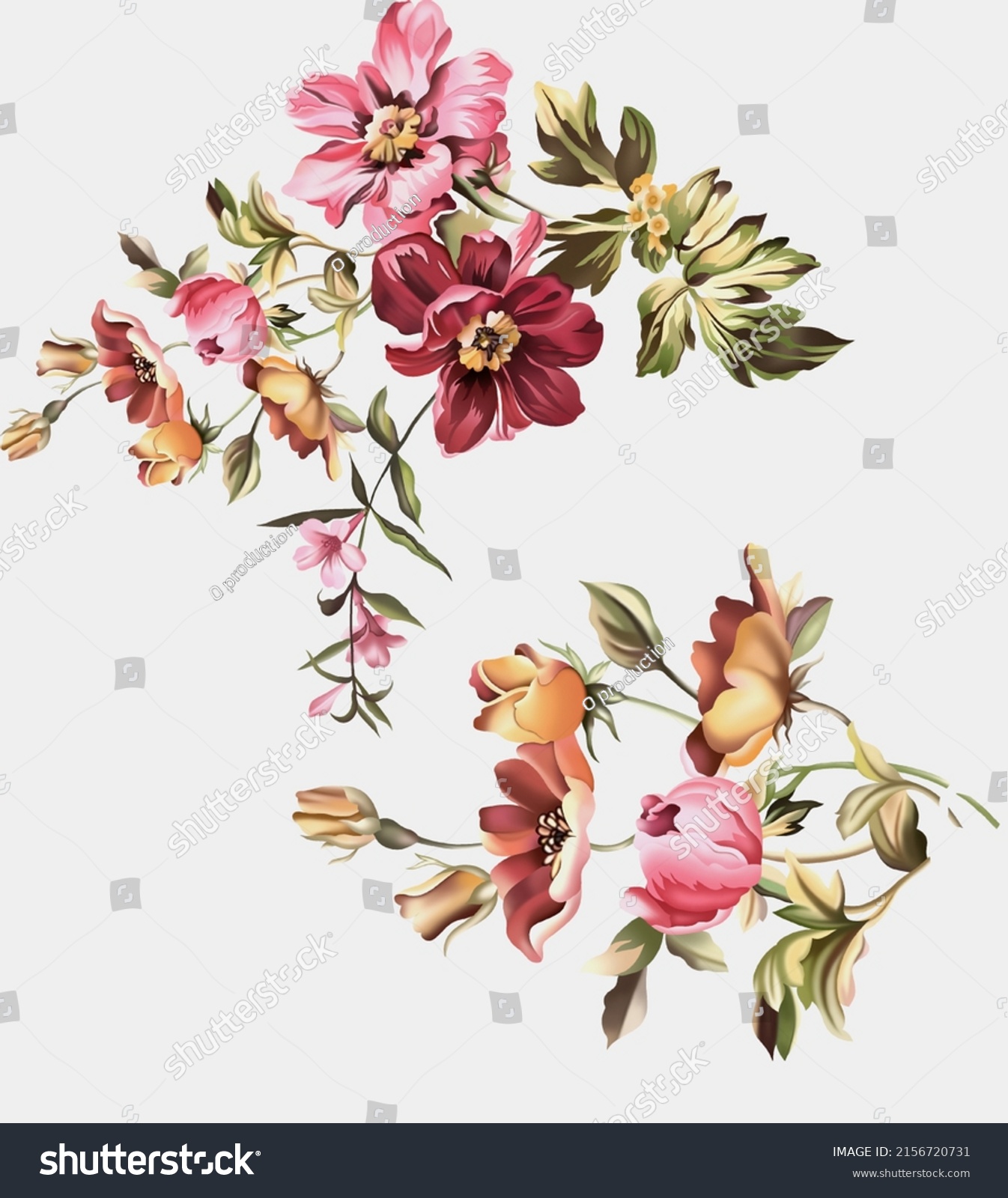 Mughal Arts Borders Flowers Motifs Textile Stock Illustration ...