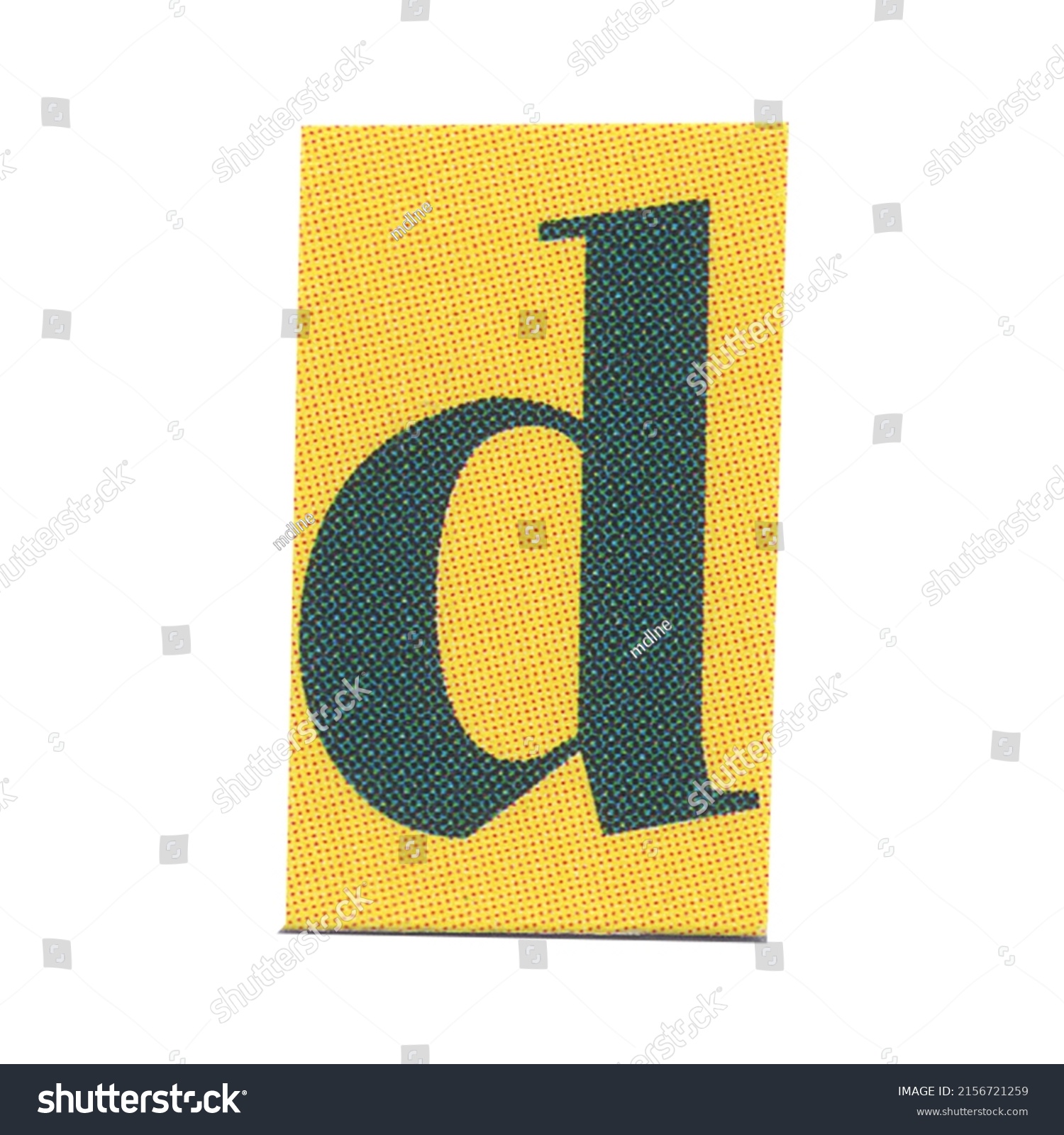 Letter D Magazine Cut Out Font Stock Photo 2156721259 | Shutterstock