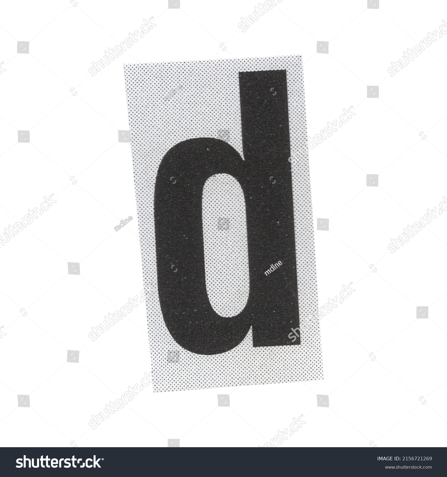 Letter D Magazine Cut Out Font Stock Photo 2156721269 | Shutterstock