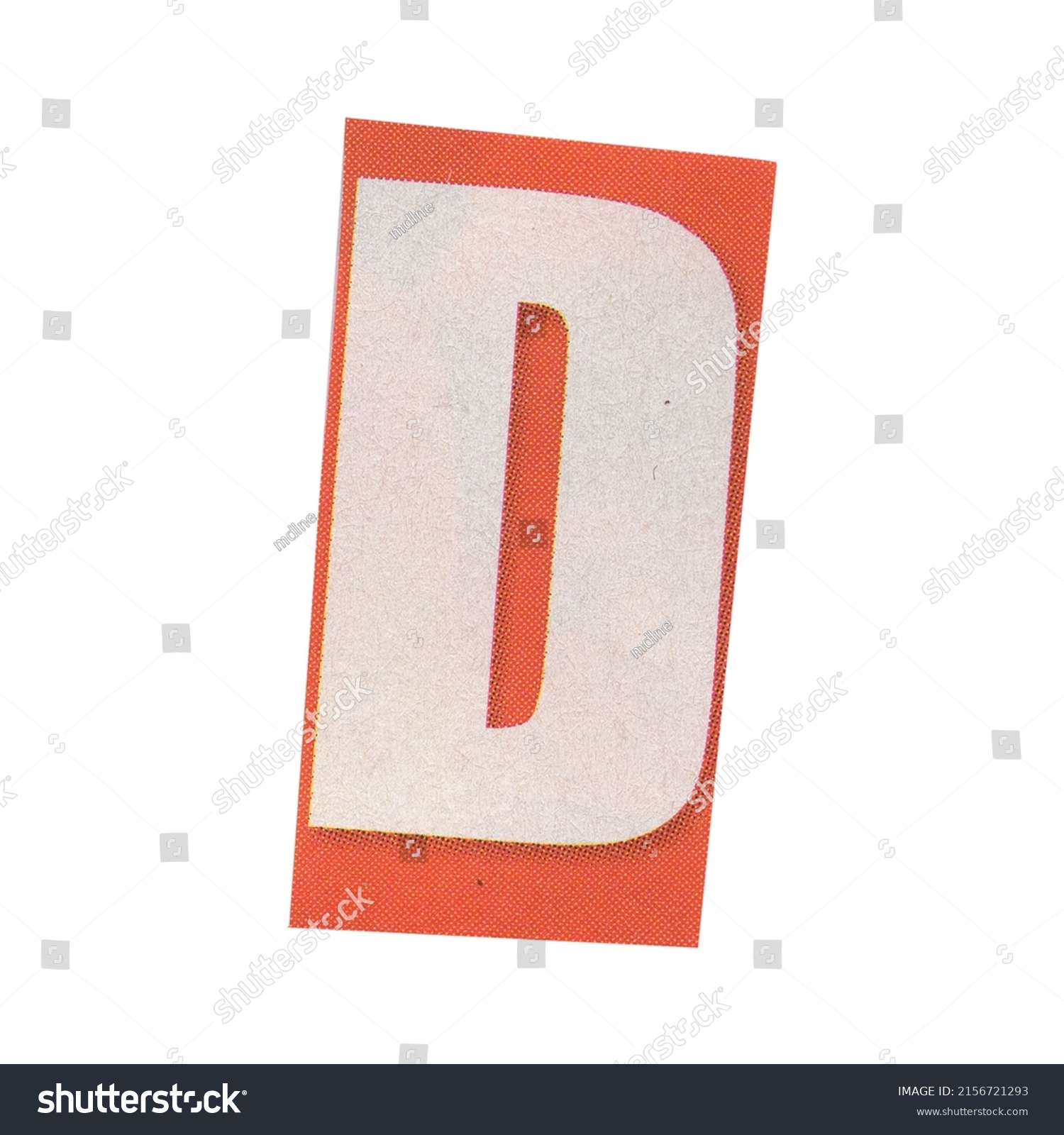 Letter D Magazine Cut Out Font Stock Photo 2156721293 | Shutterstock