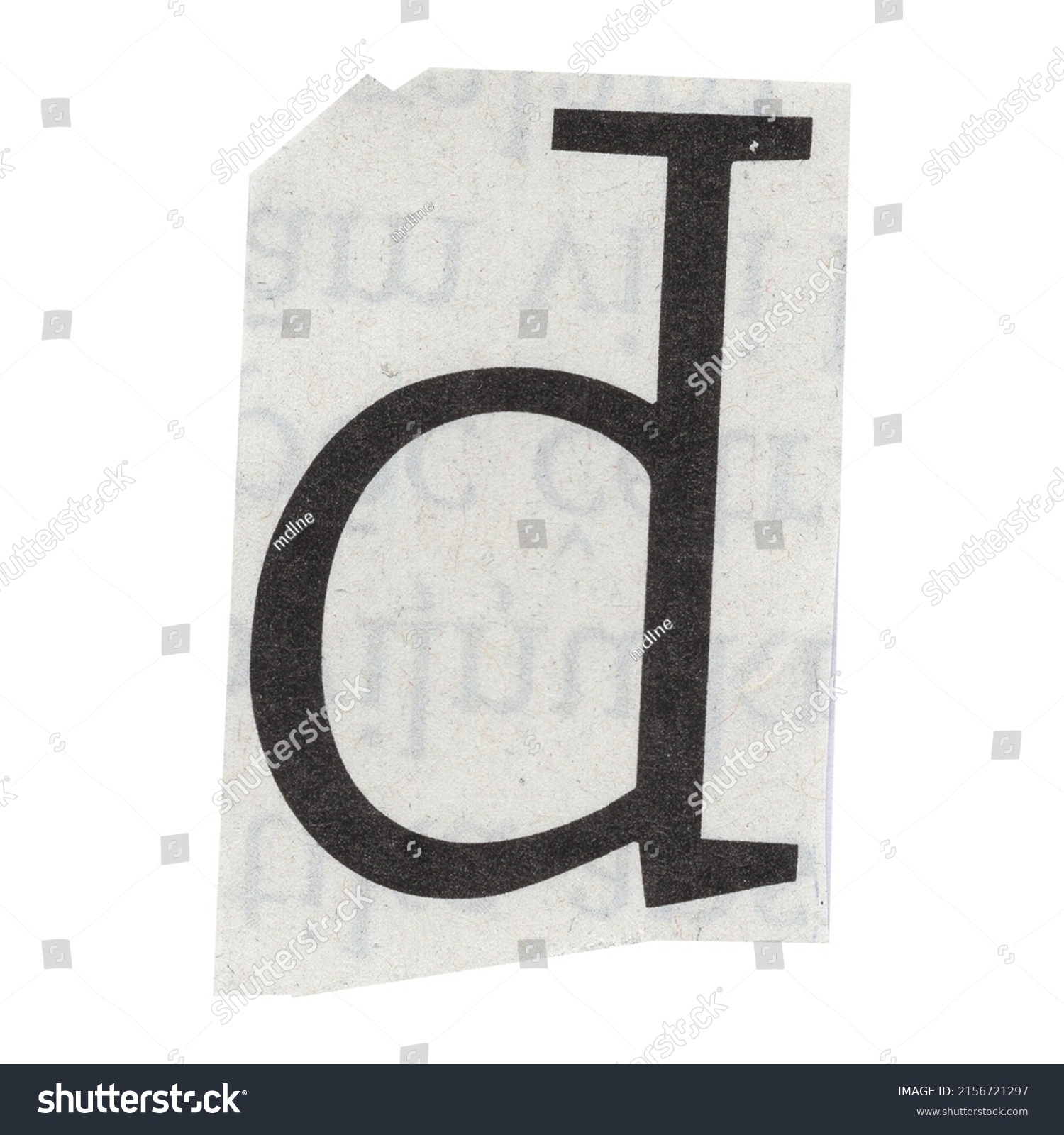 Letter D Magazine Cut Out Font Stock Photo 2156721297 | Shutterstock