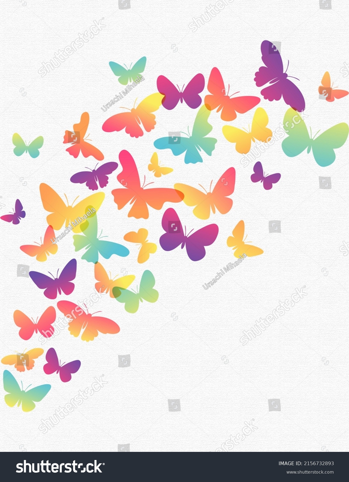 Butterfly Swirl Fly Color Rainbow Art Stock Illustration 2156732893 ...