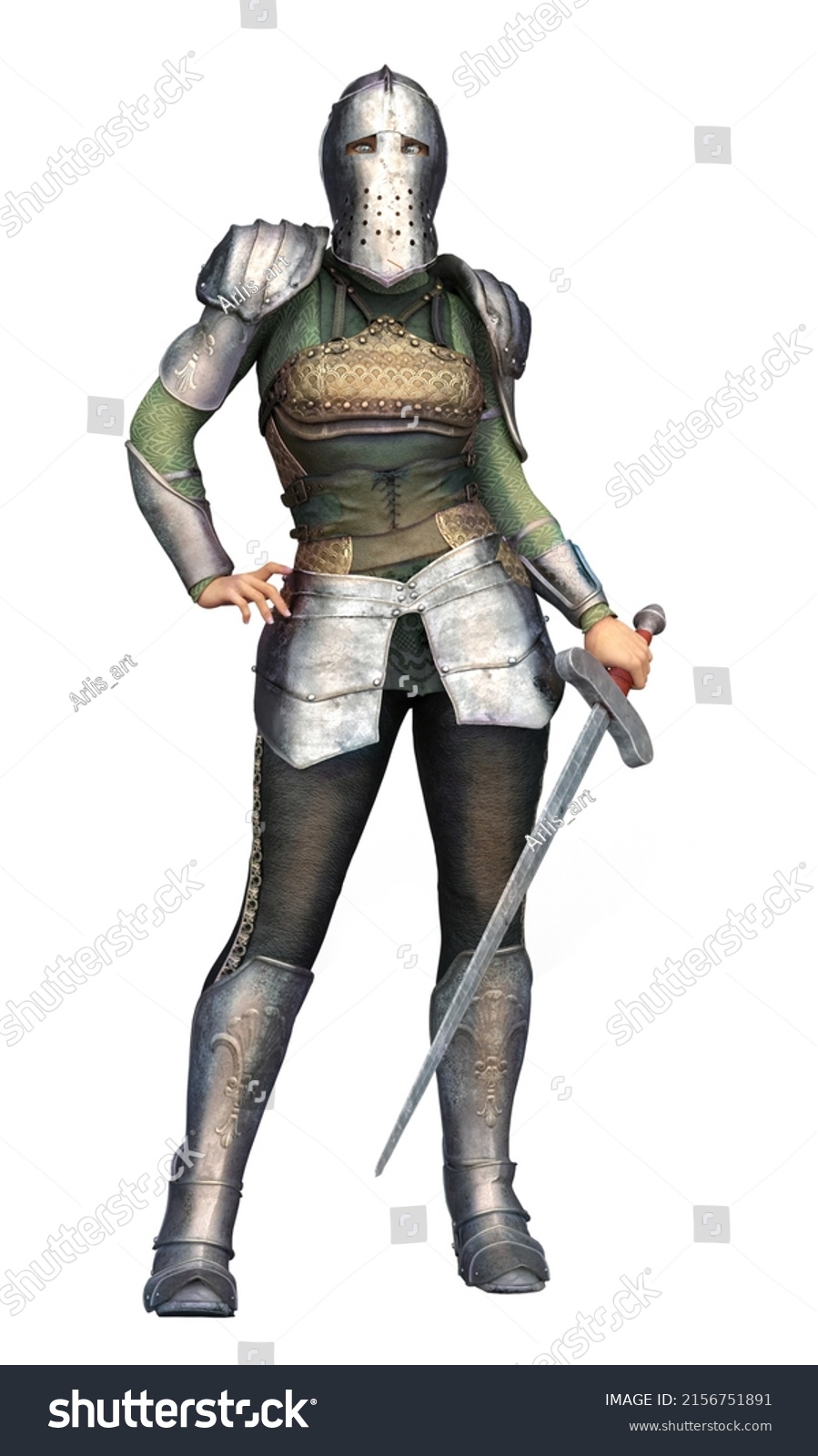 Medieval Character Realistic 3d Render Historical Stock Illustration ...