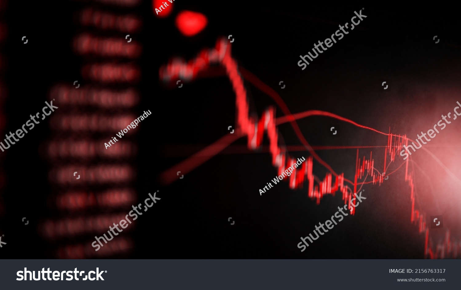 Red Crashing Market Volatility Crypto Trading Stock Photo 2156763317 ...