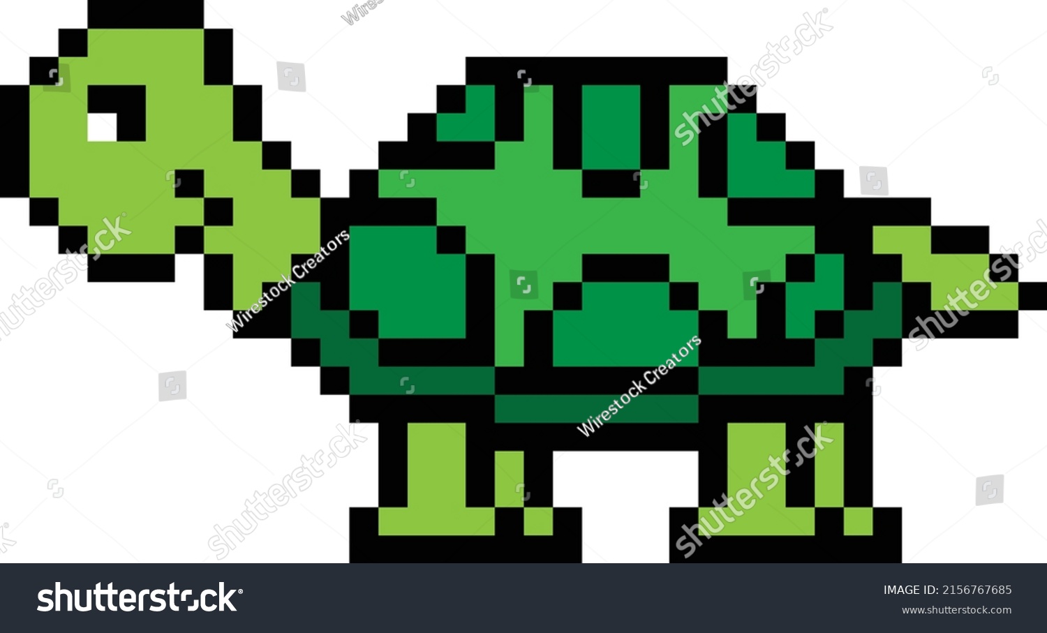 Vector Design Turtle Pixel Art On Stock Vector (Royalty Free ...