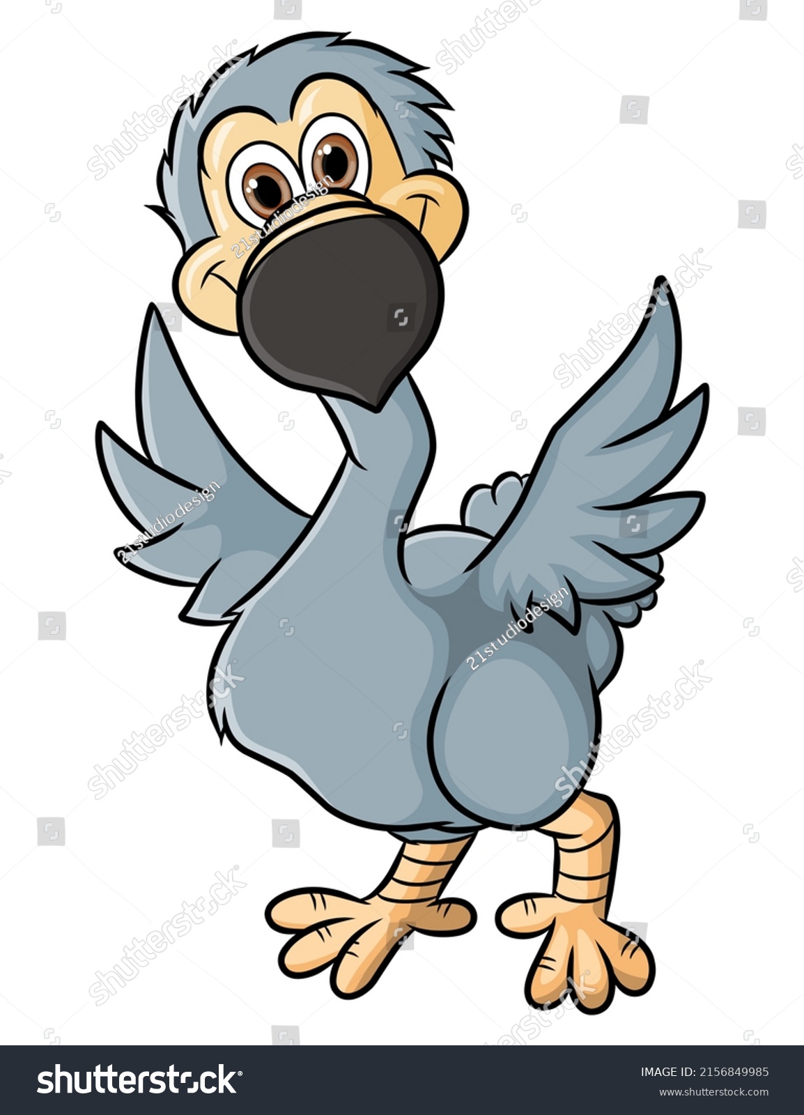 Cute Dodo Bird Posing Looking Camera Stock Illustration 2156849985 ...