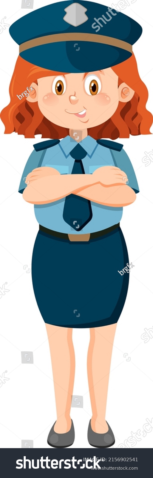 Police Officer Cartoon Character On White Stock Vector (Royalty Free ...