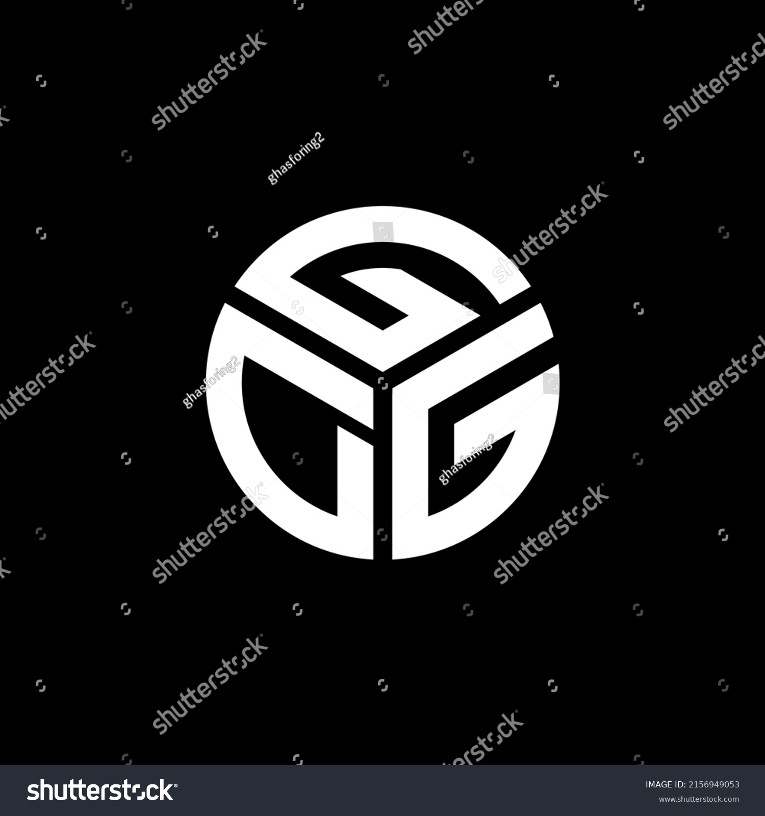 Gdg Letter Logo Design On Black Stock Vector (Royalty Free) 2156949053 ...