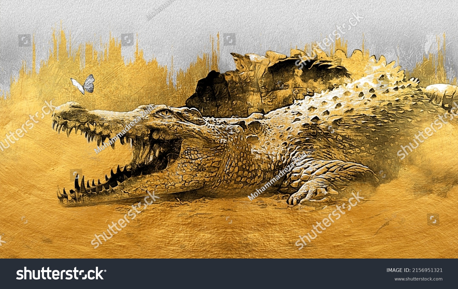 crocodile painting