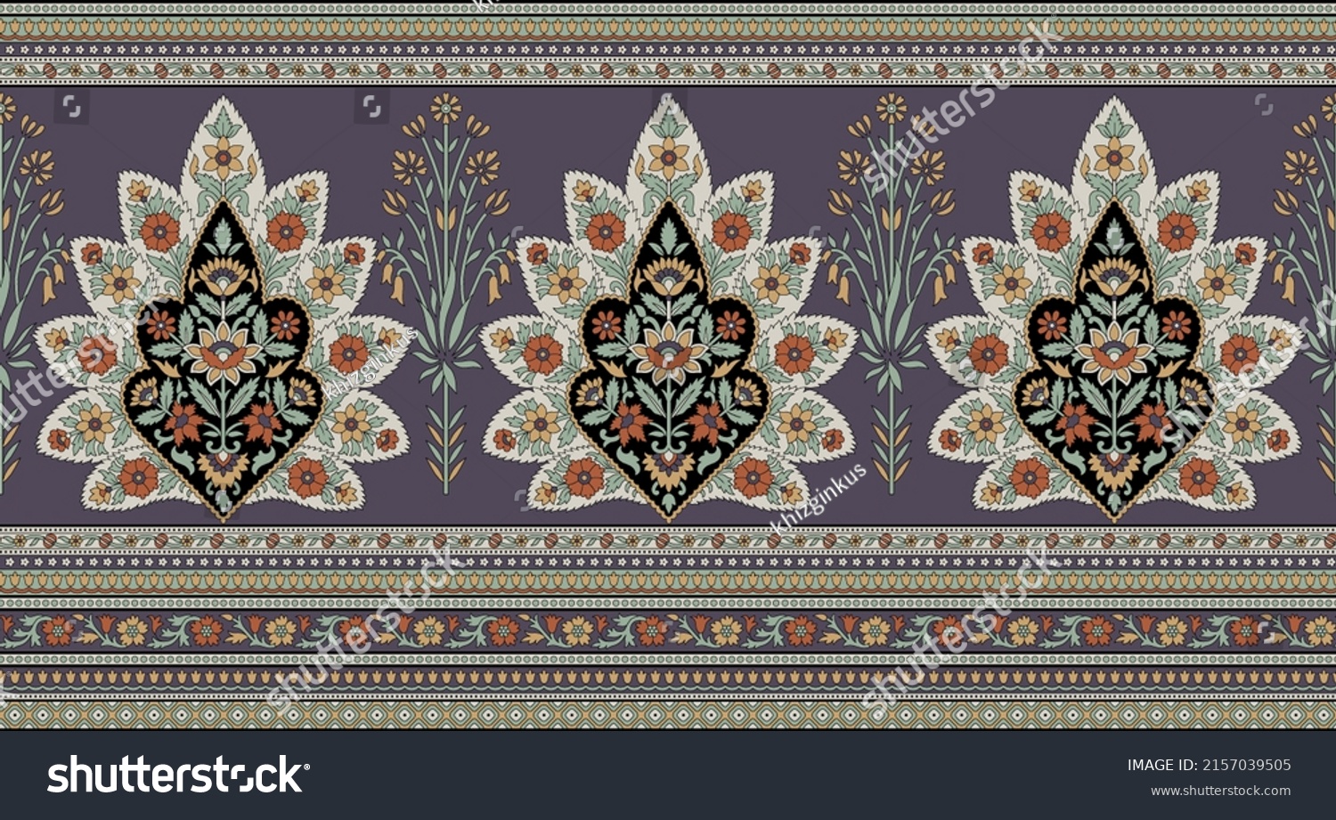 Traditional Islamic Border Art Work Seamless Stock Illustration ...