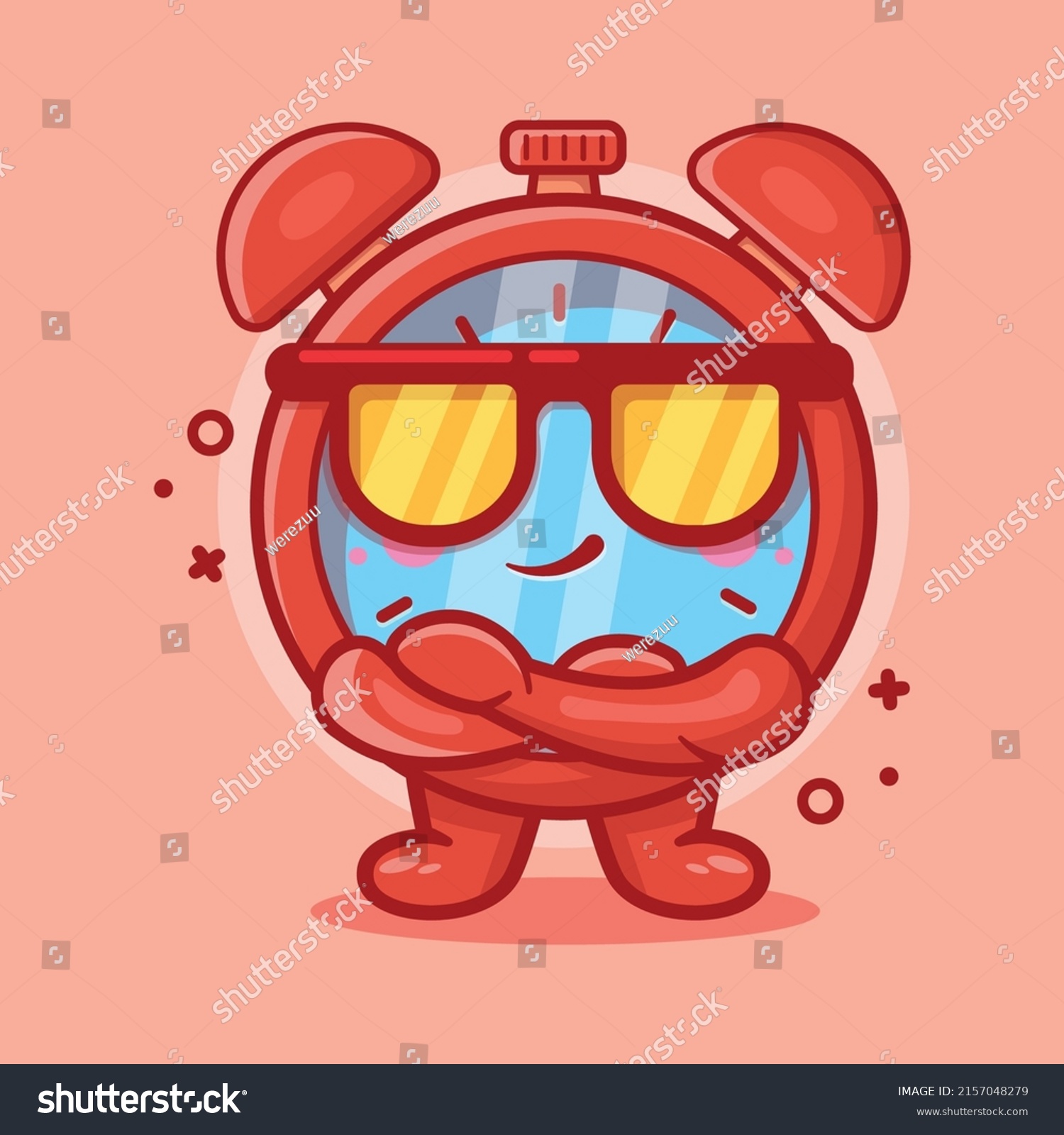 Cute Alarm Clock Character Mascot Cool Stock Vector Royalty Free 2157048279 Shutterstock 5943