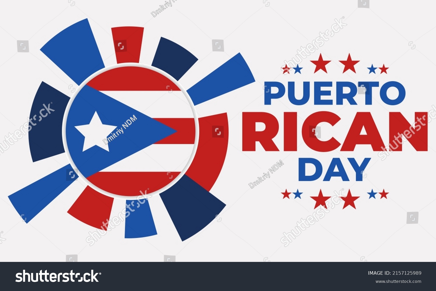 Puerto Rican Day National Puerto Rican Stock Vector (Royalty Free