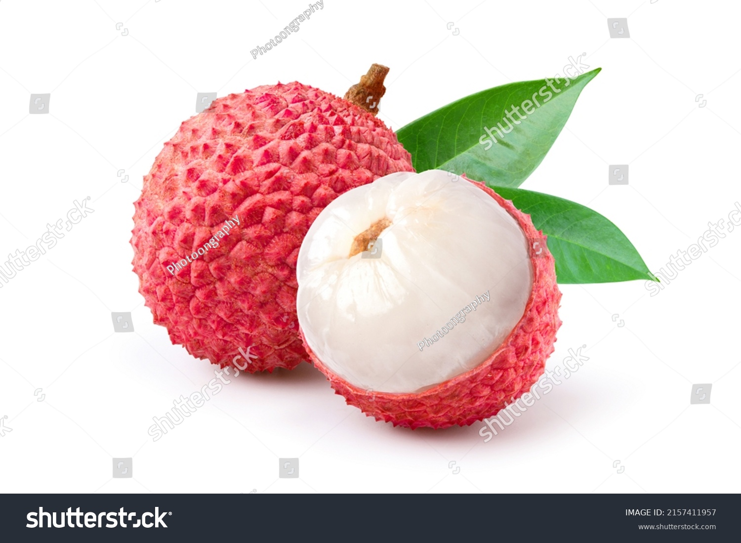 772 Lychee Peel Skin Images Stock Photos Vectors Shutterstock   Stock Photo Juicy Lychee With Cut In Half And Leaves Isolated On White Background Clipping Path 2157411957 