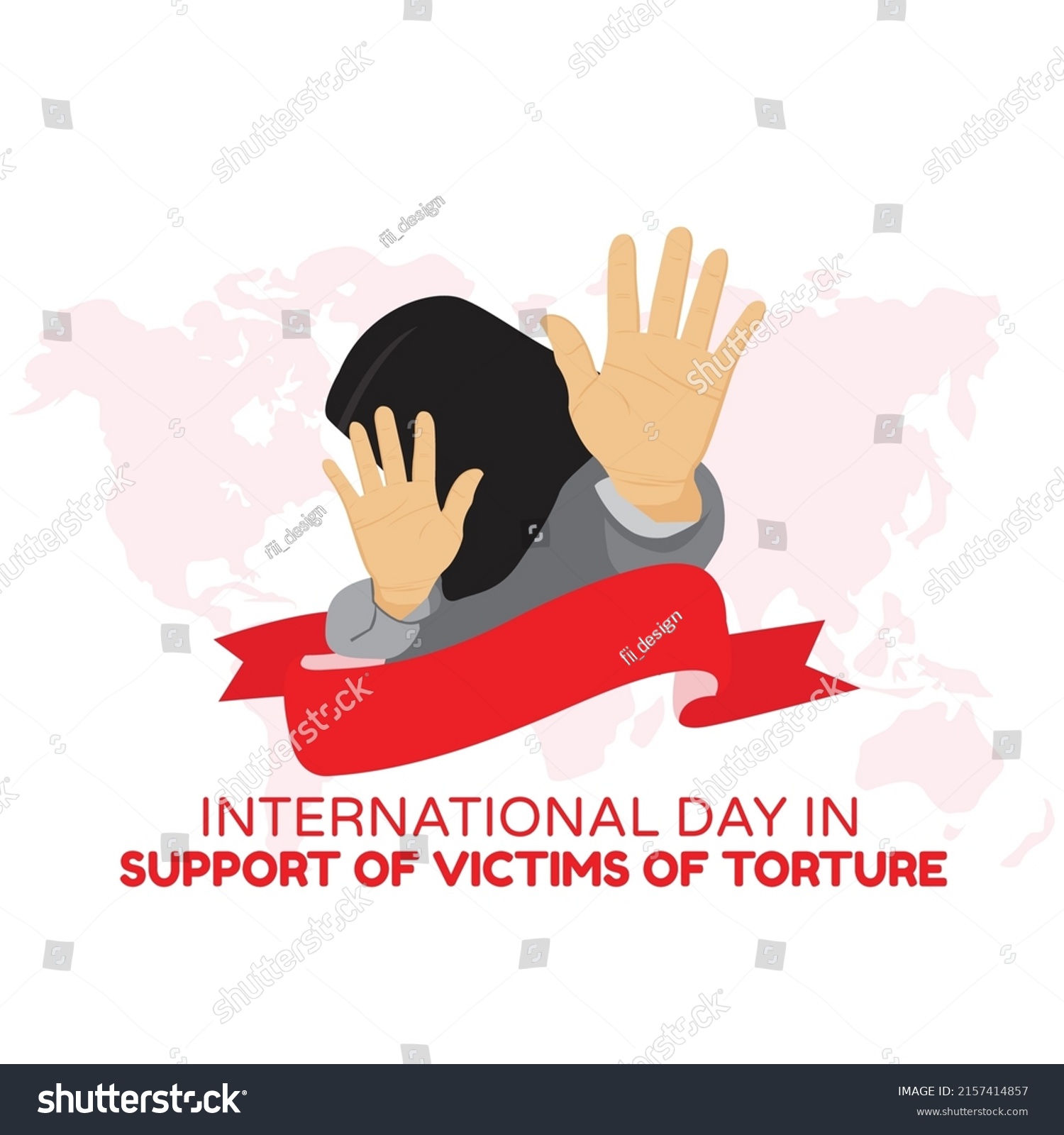 International Day Support Victims Torture Vector Stock Vector Royalty