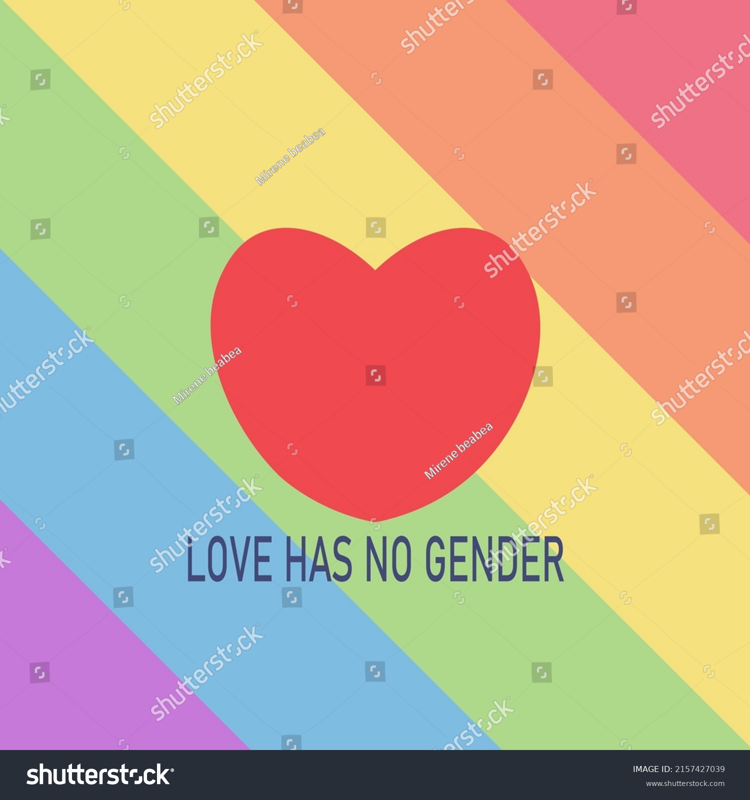 Pride Monthlove Has No Genderlove Equality Stock Vector (Royalty Free ...