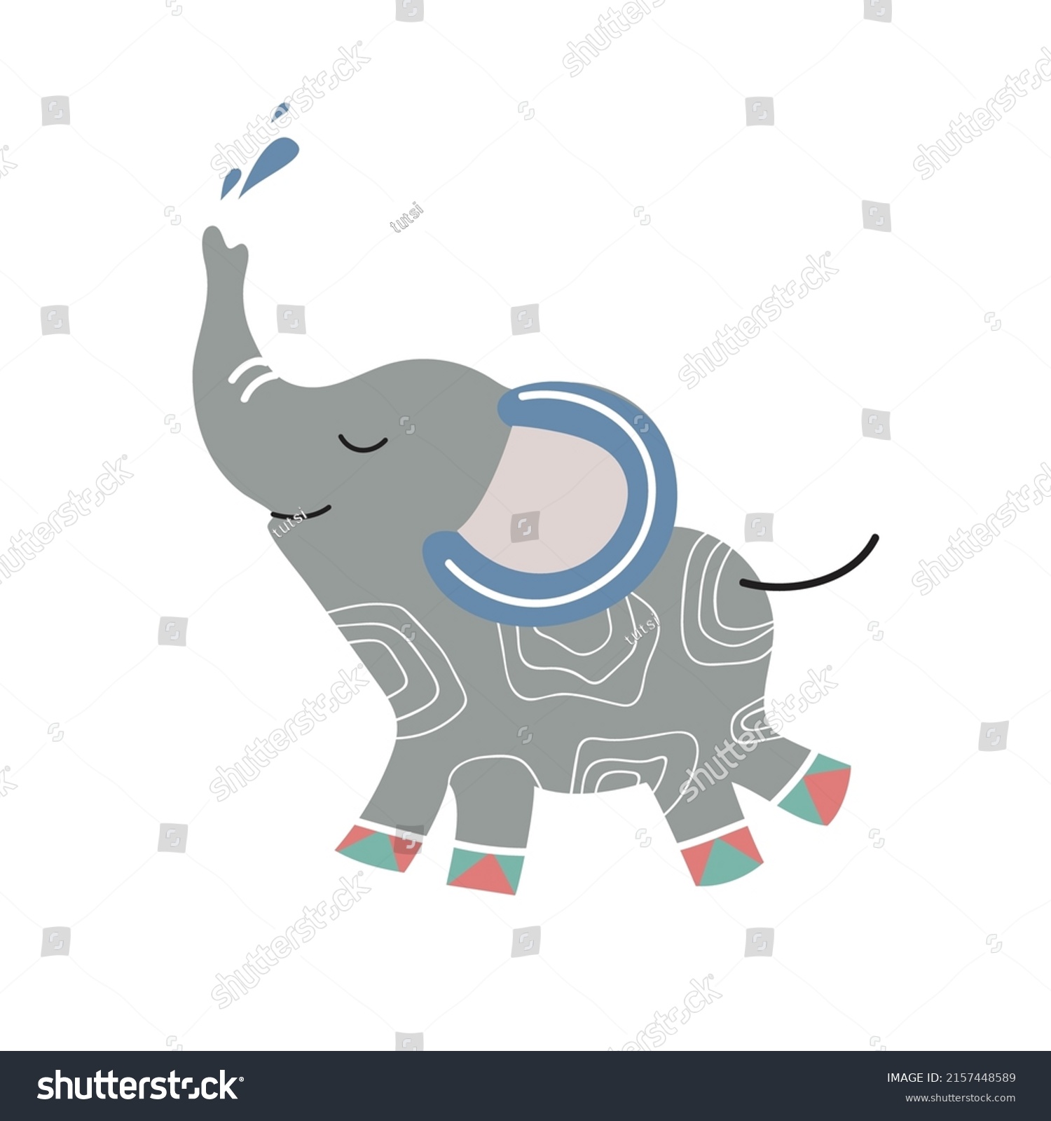 Cute Cartoon Baby Elephant Can Be Stock Vector (Royalty Free ...