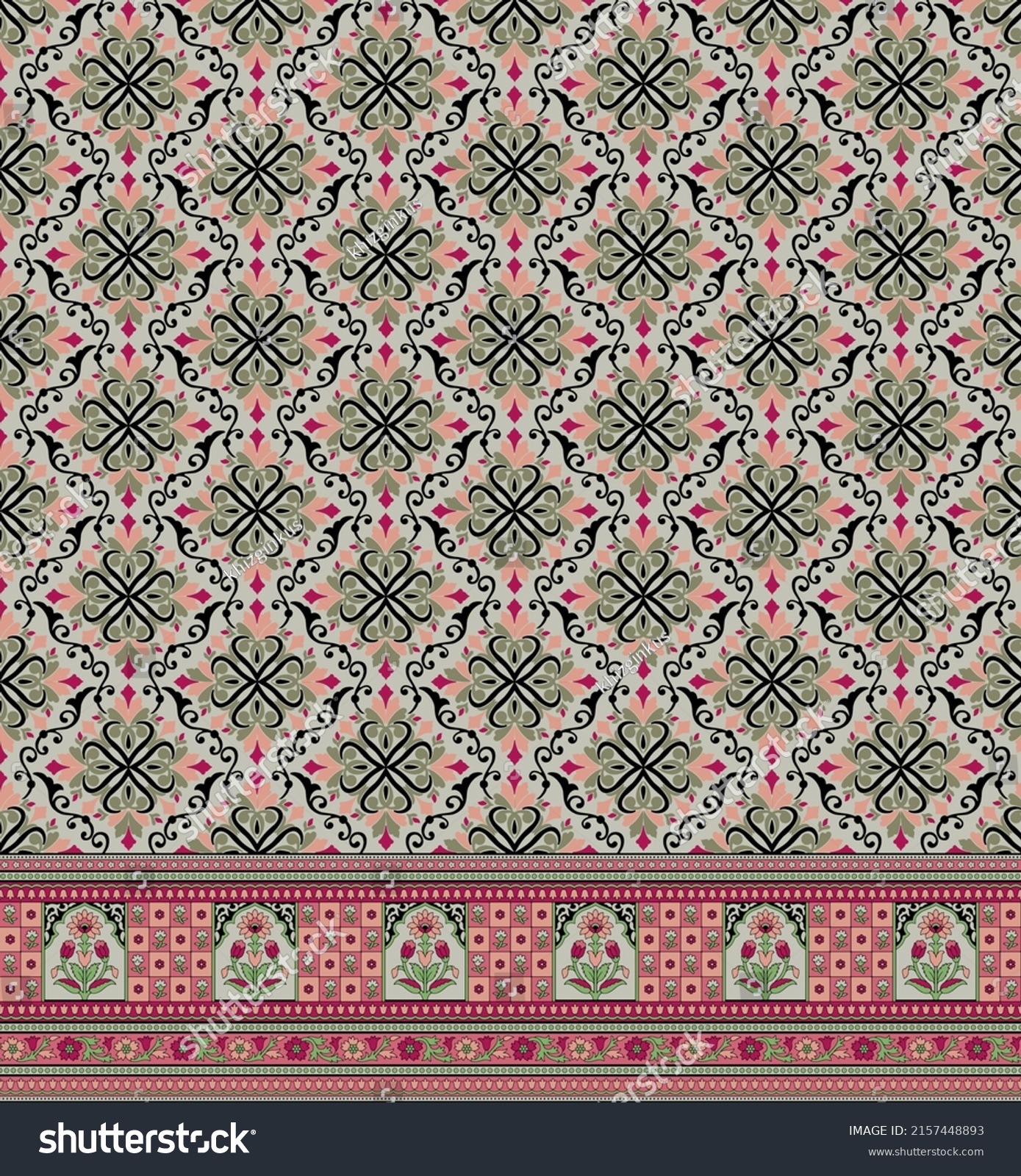 Traditional Islamic Seamless Patterns Traditional Mughal Stock ...