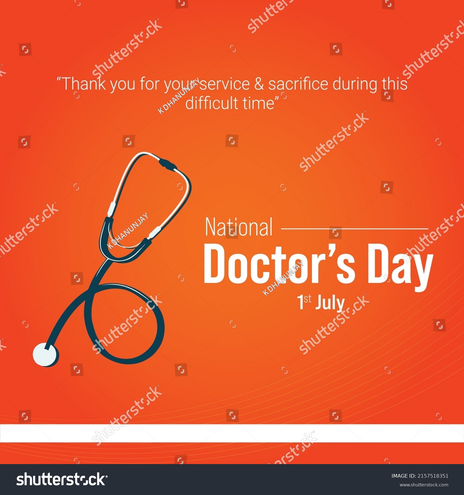 National Doctors Day Illustration Banner Stock Vector (Royalty Free