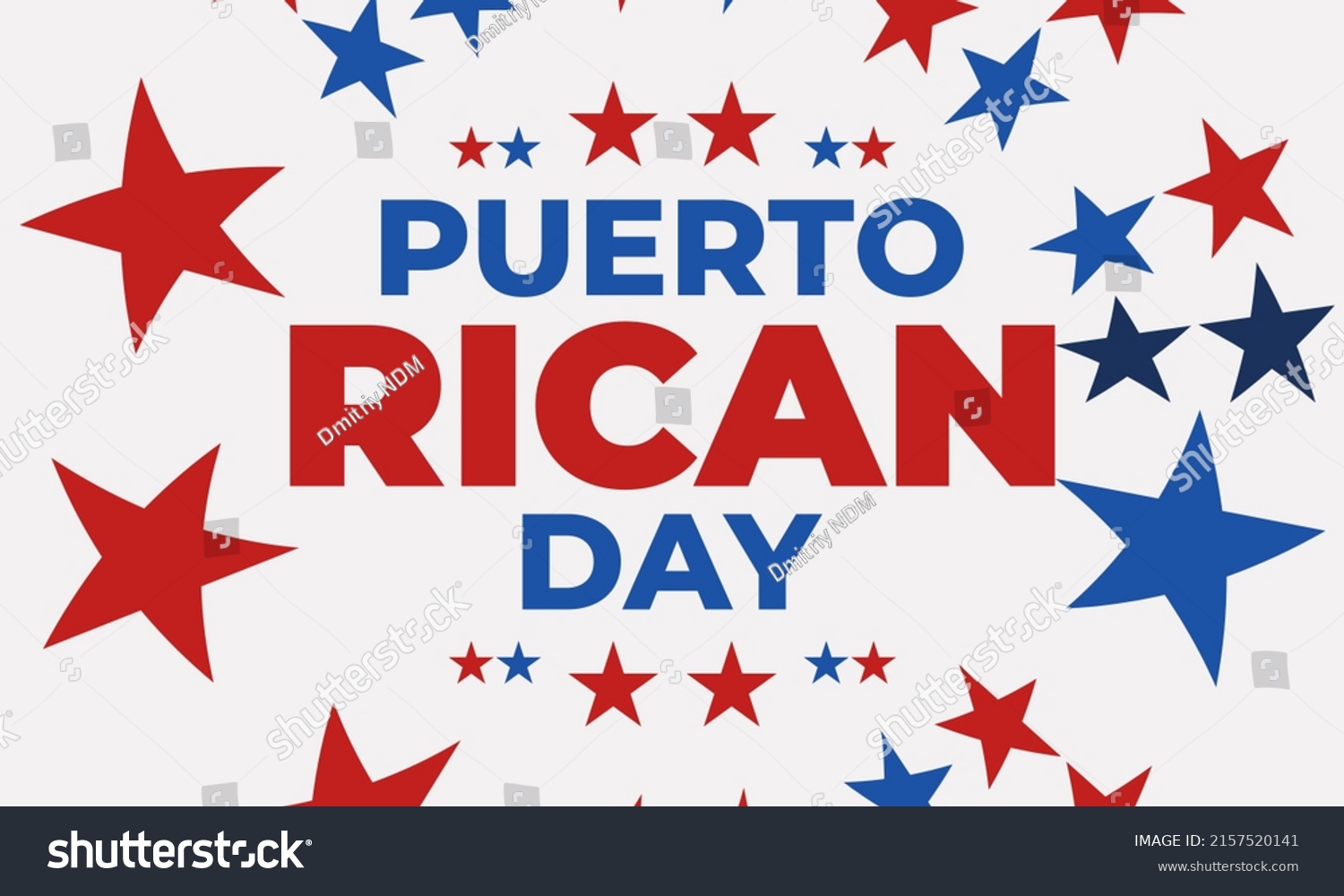 Puerto Rican Day National Puerto Rican Stock Vector (Royalty Free