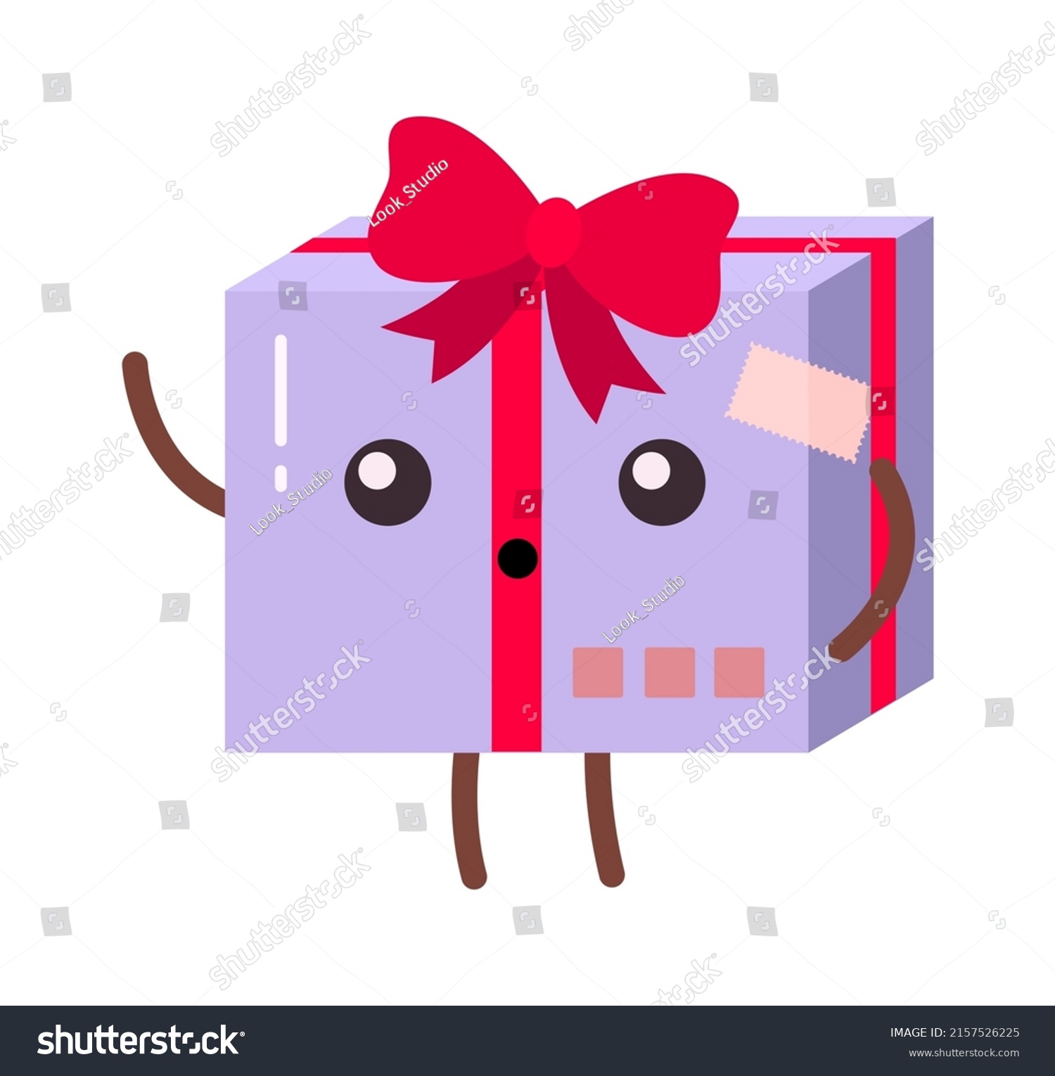 Cartoon Gift Box Delivery Service Vector Stock Vector (Royalty Free ...