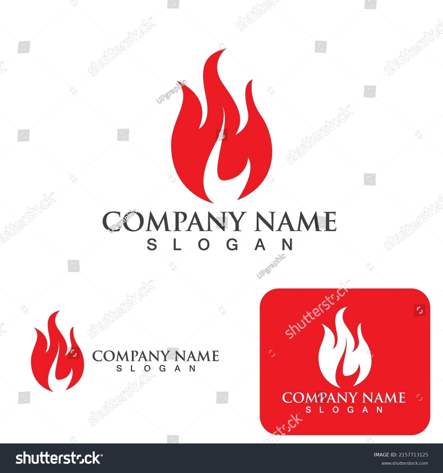 Fire Logo Template Flame Clipart Symbol Stock Vector (Royalty Free ...