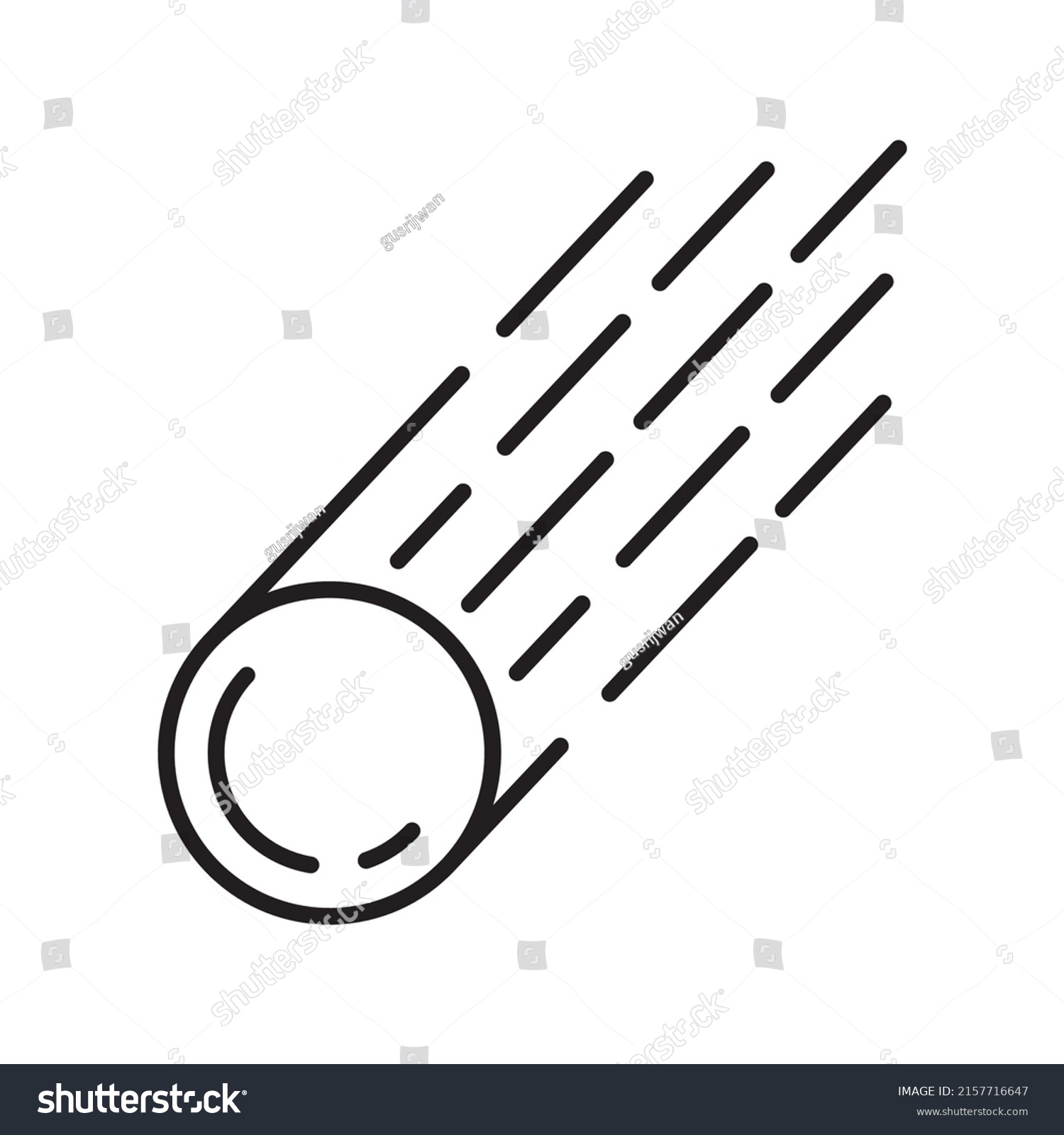 Meteor Outline Icon Meteor Light Simple Stock Vector (Royalty Free ...