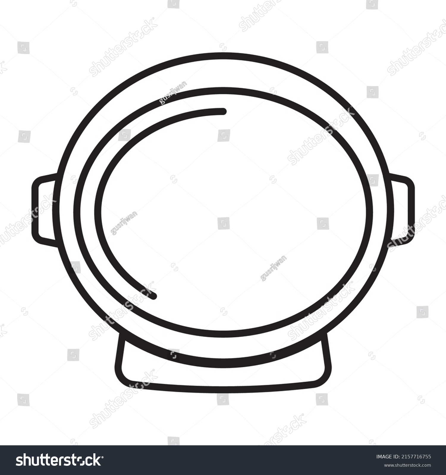 Astronaut Helmet Outline Icon Simple Vector Stock Vector (Royalty Free ...