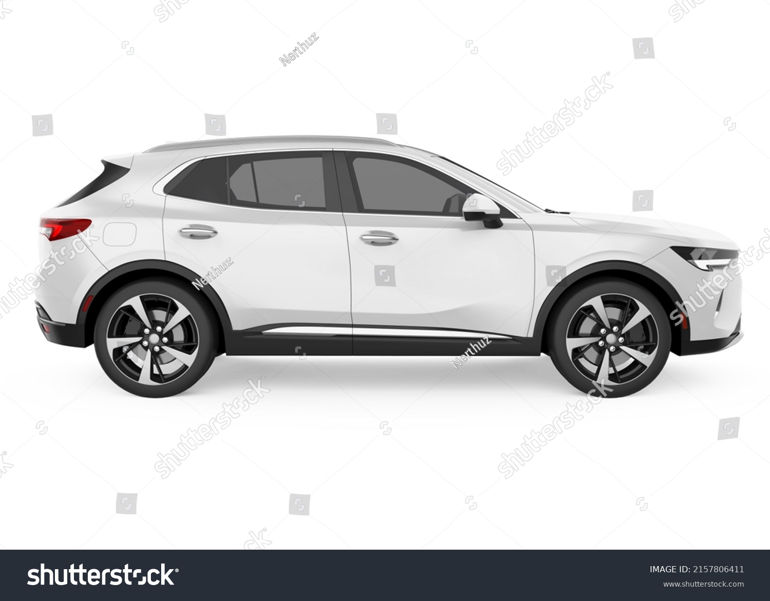 Suv Car Isolated Side View 3d Stock Illustration 2157806411 