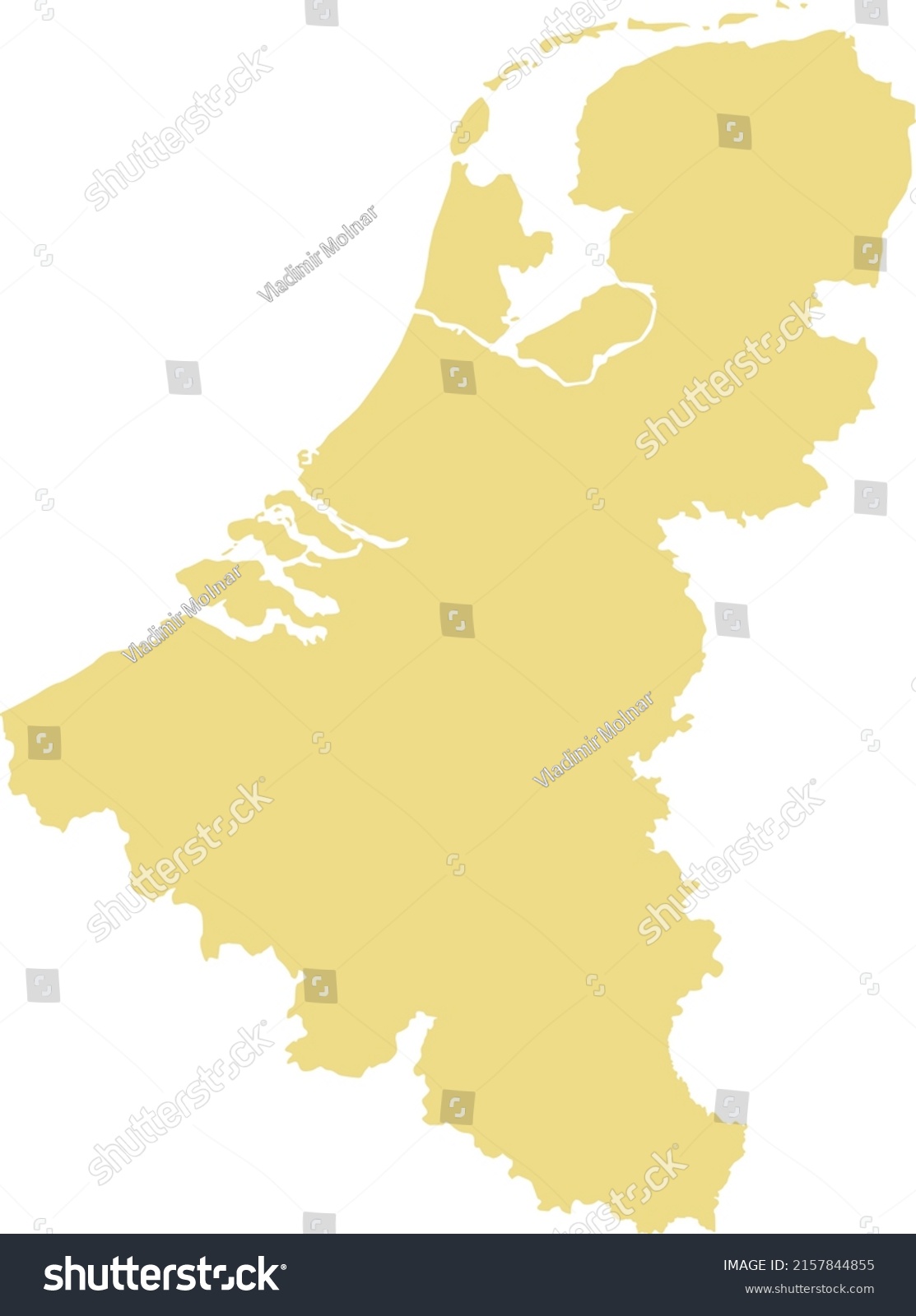 Vector Illustration Benelux Countries Map Stock Vector (Royalty Free ...