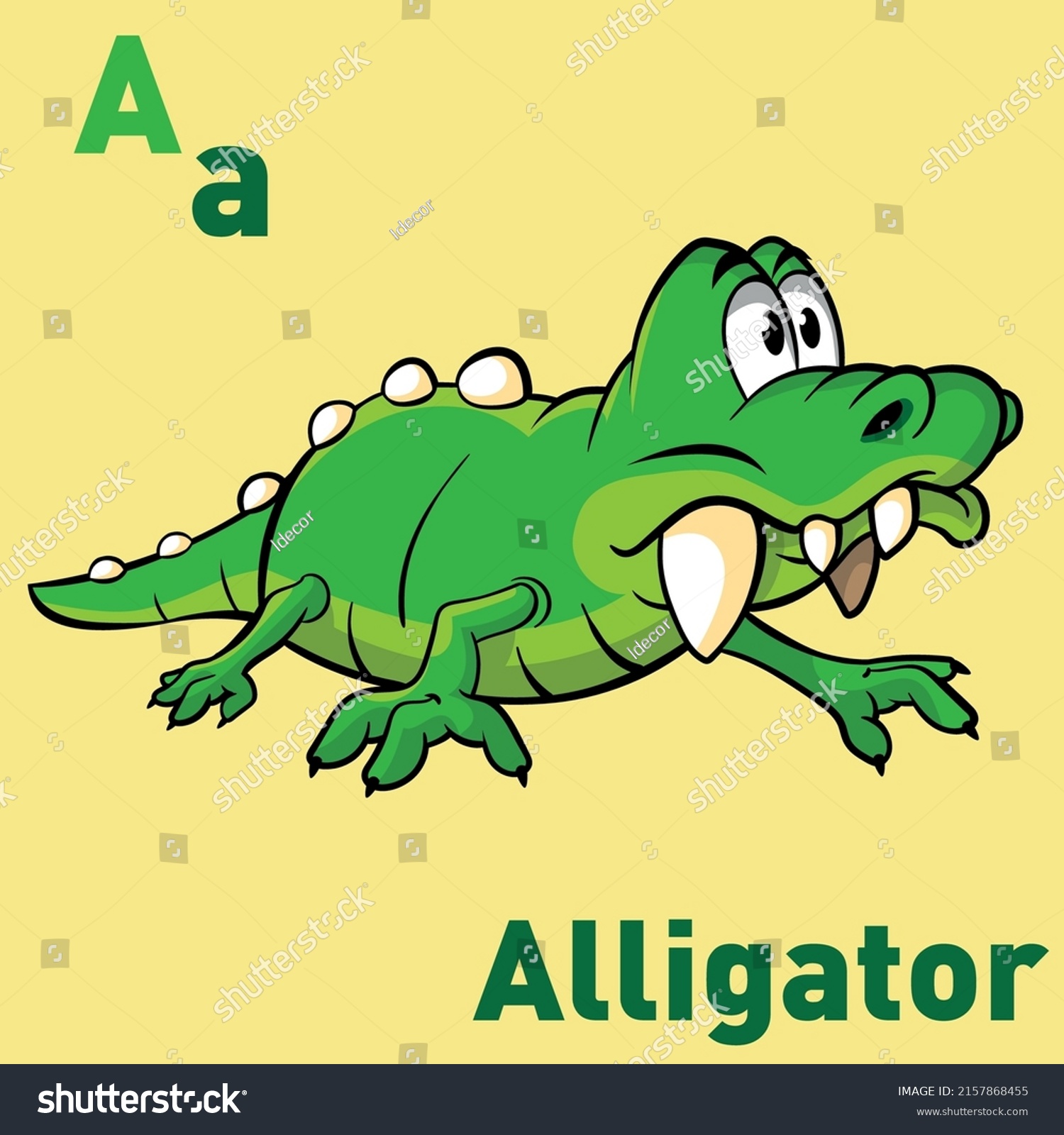 Alligator Cartoon Character Vector Illustrator Stock Vector (Royalty ...