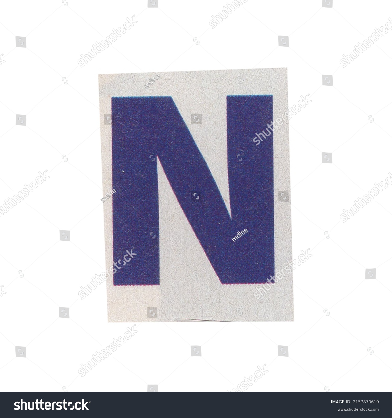 Letter N Magazine Cut Out Font Stock Photo 2157870619 | Shutterstock