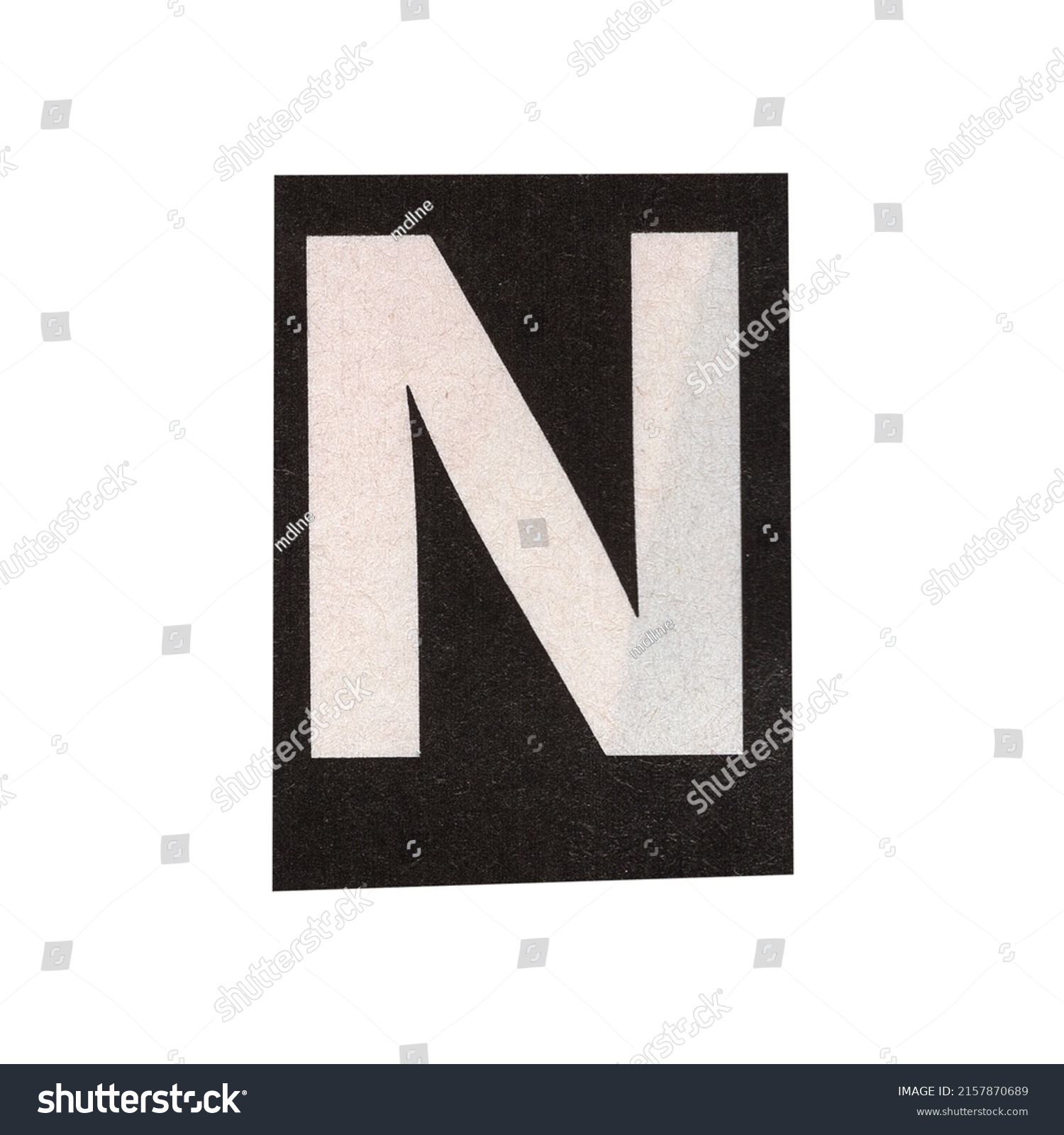 Letter N Magazine Cut Out Font Stock Photo 2157870689 | Shutterstock