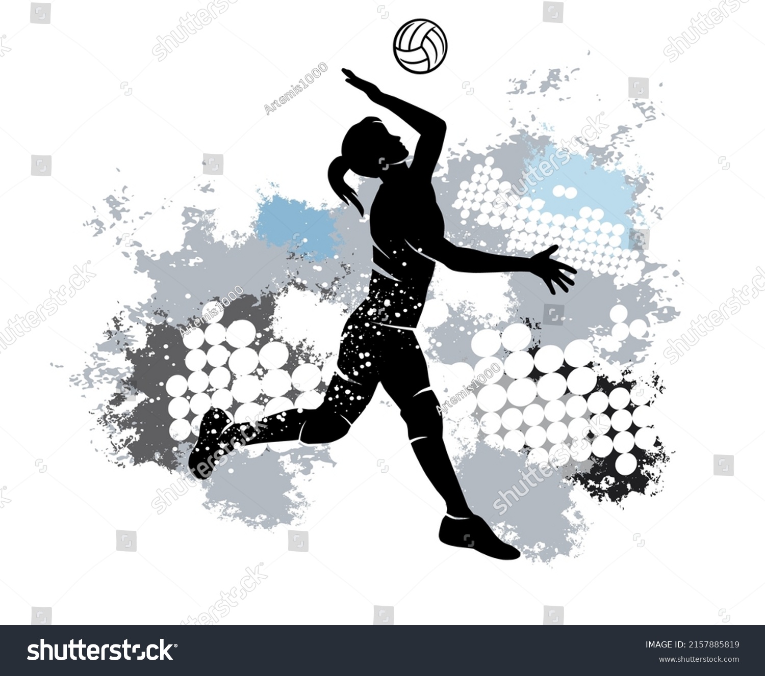 Volleyball Sport Graphic Dynamic Background Stock Vector (Royalty Free ...