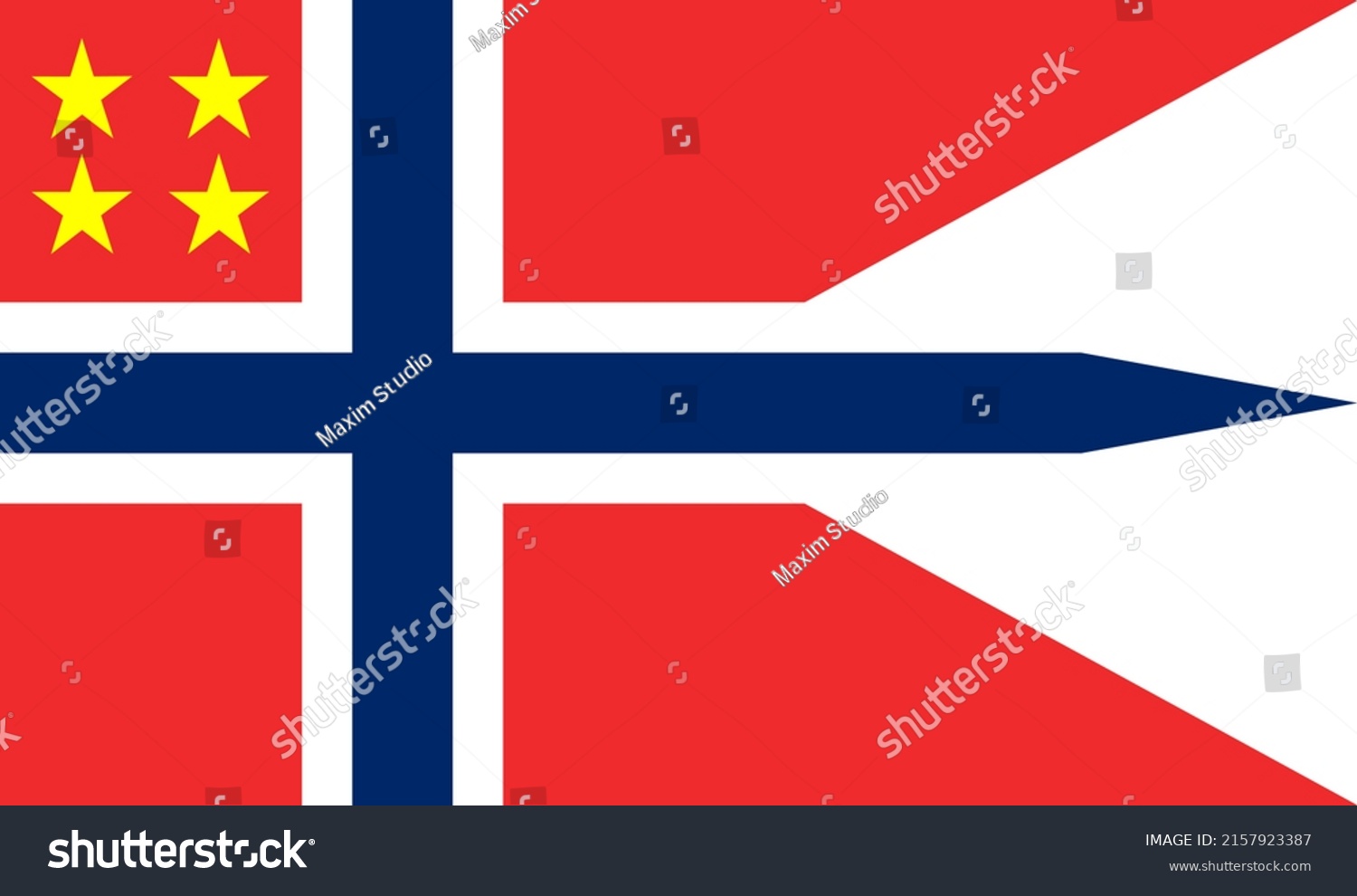 Top View Flag Norwegian General Rank Stock Illustration 2157923387 ...