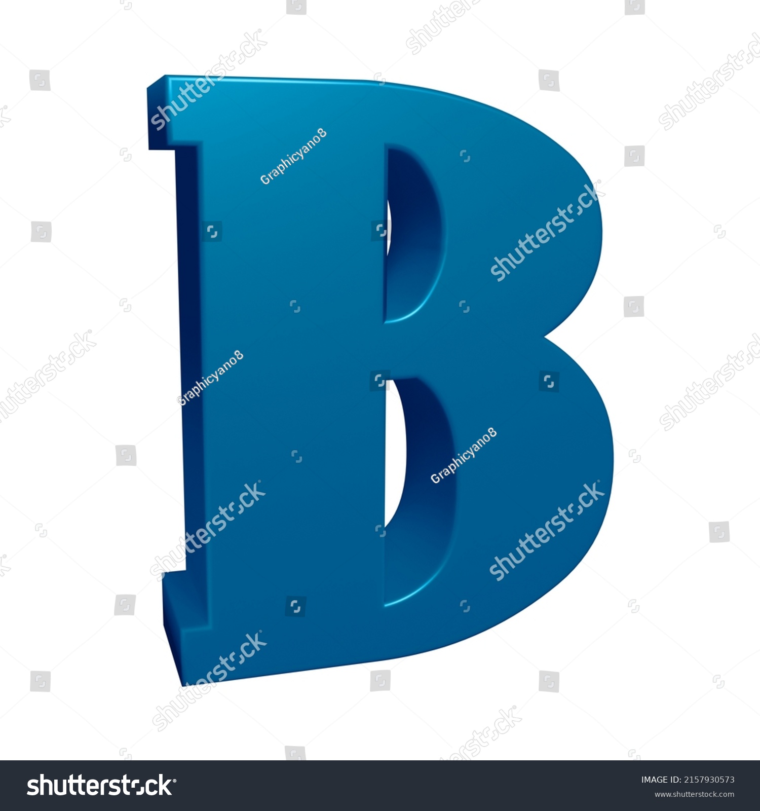 3d Rendering Alphabet Letter B Character Stock Illustration 2157930573 ...