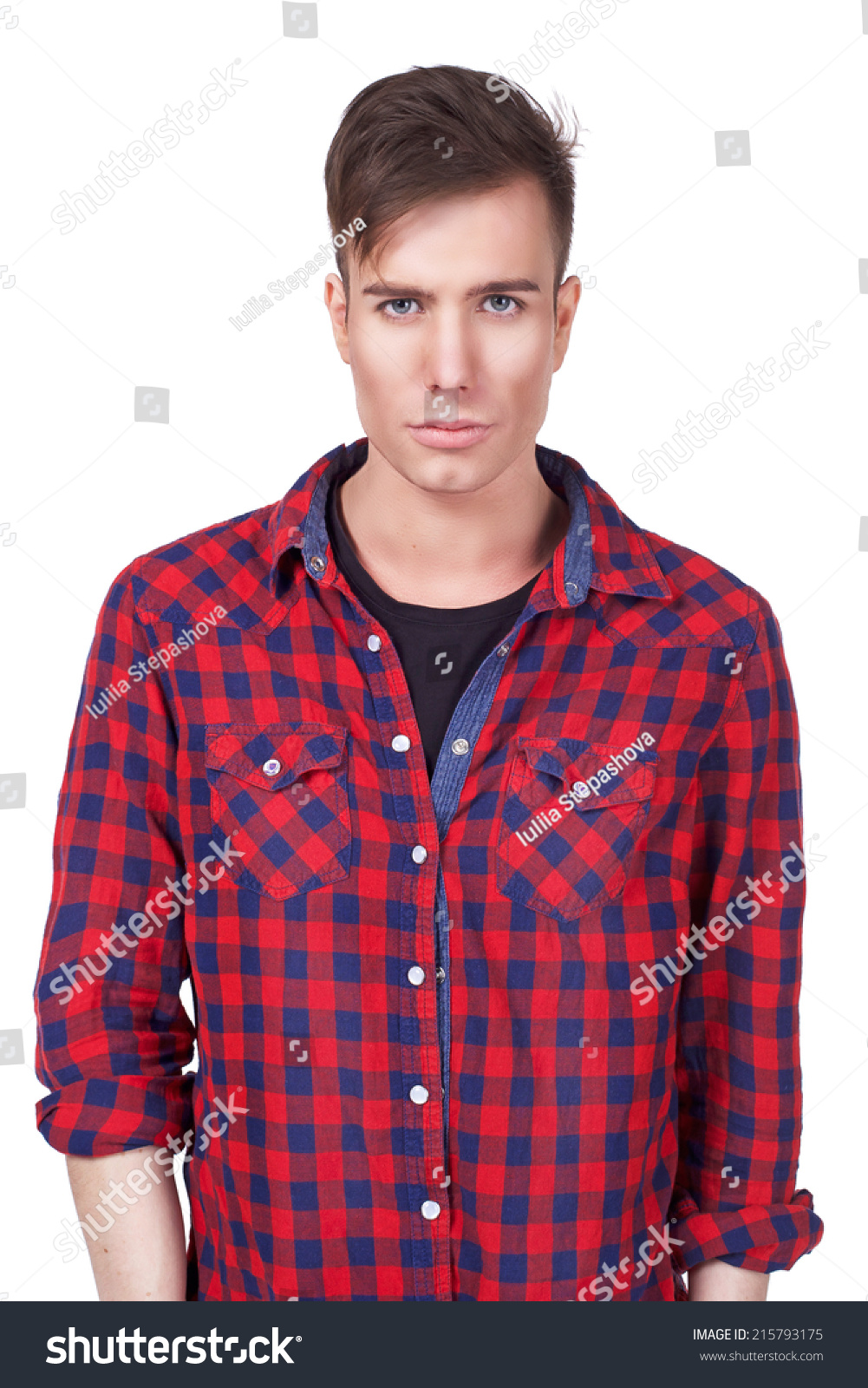 Stylish Young Men Studio Isolated Stock Photo 215793175 | Shutterstock