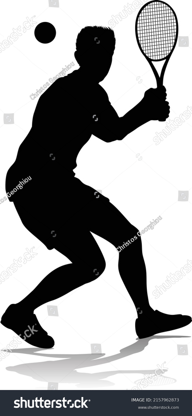 Tennis Player Man Male Sports Person Stock Vector (Royalty Free ...