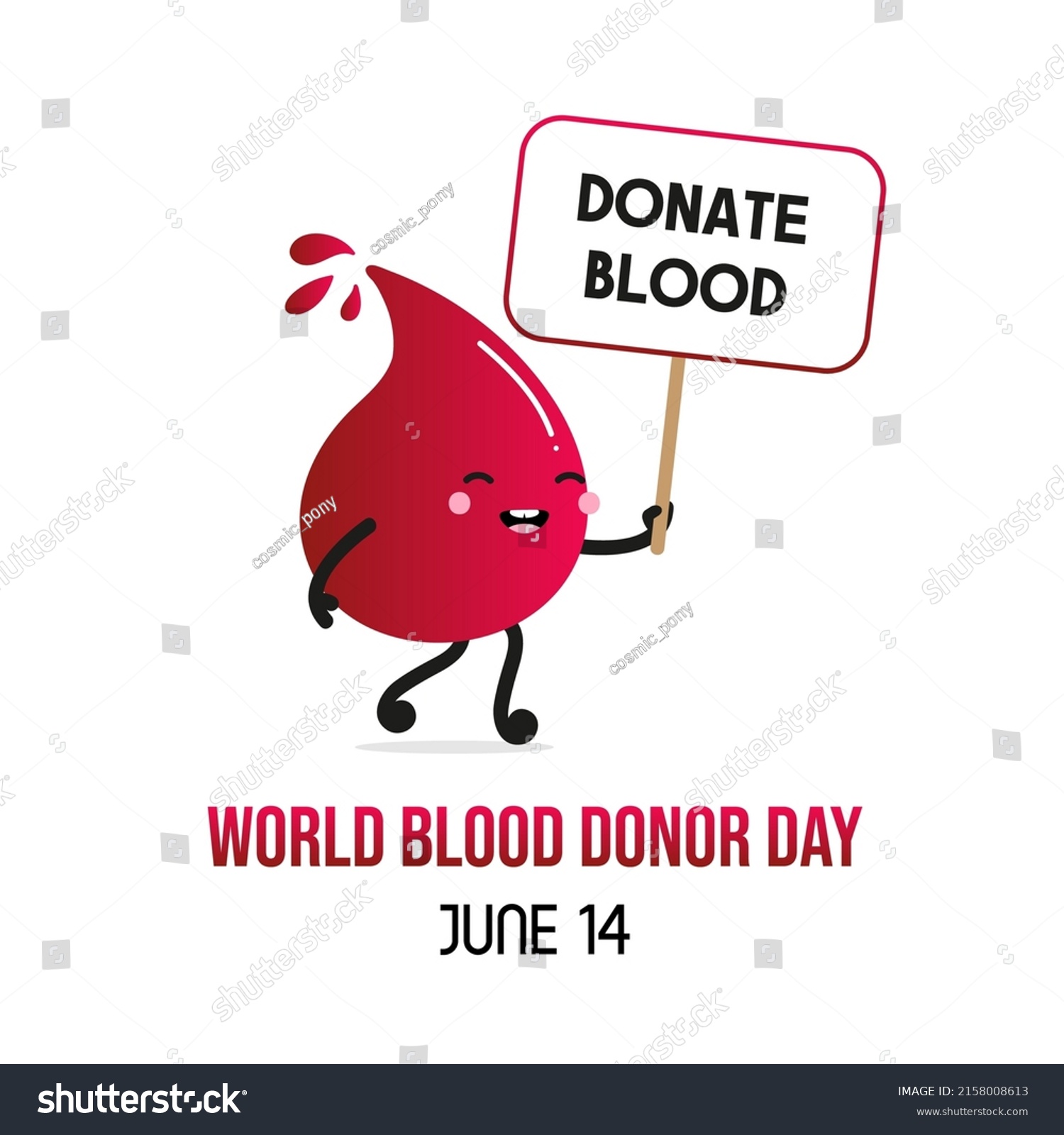 World Blood Donor Day Vector Cartoon Stock Vector (Royalty Free ...