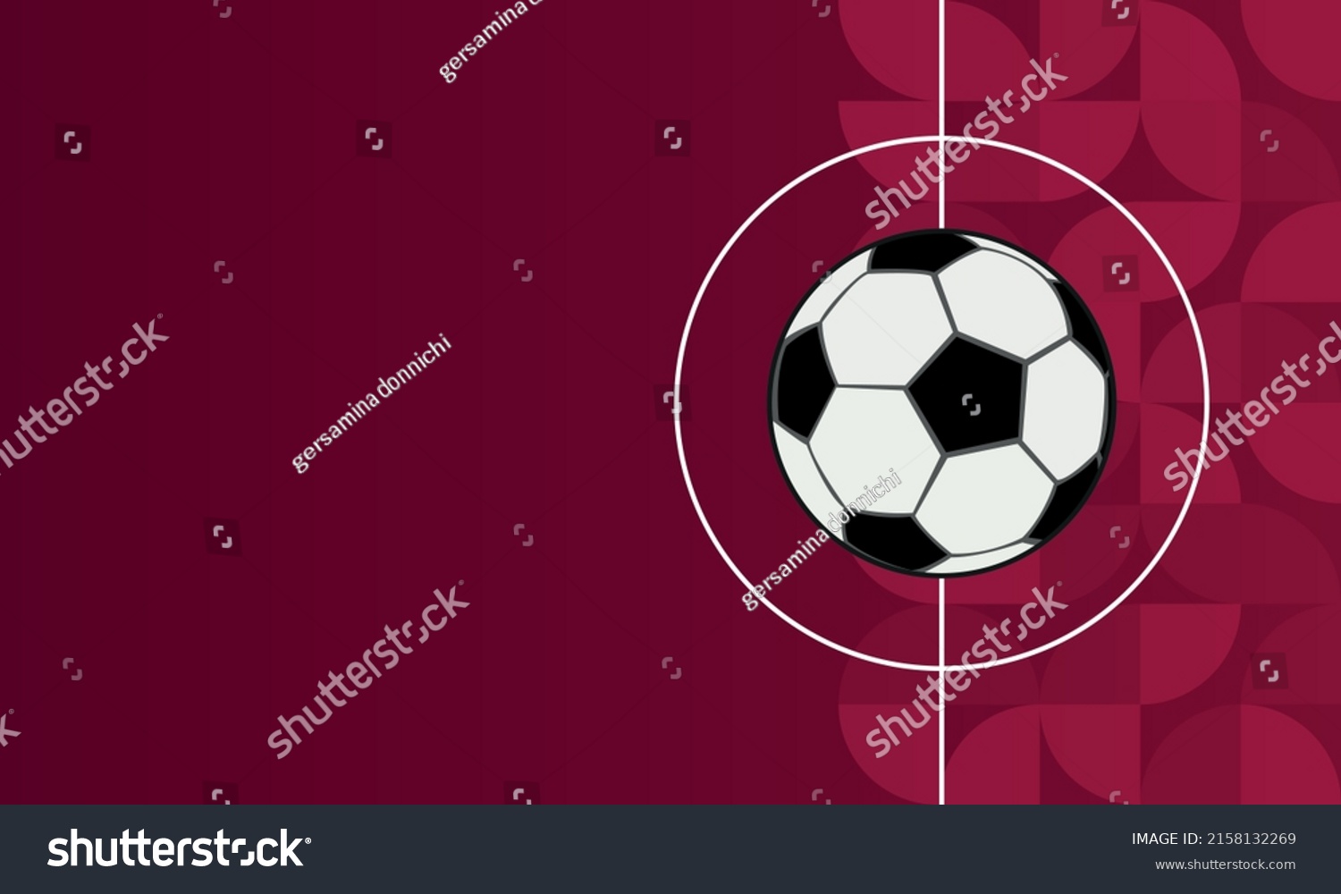 Soccer Ball On Red Background Illustration Stock Vector (Royalty Free ...