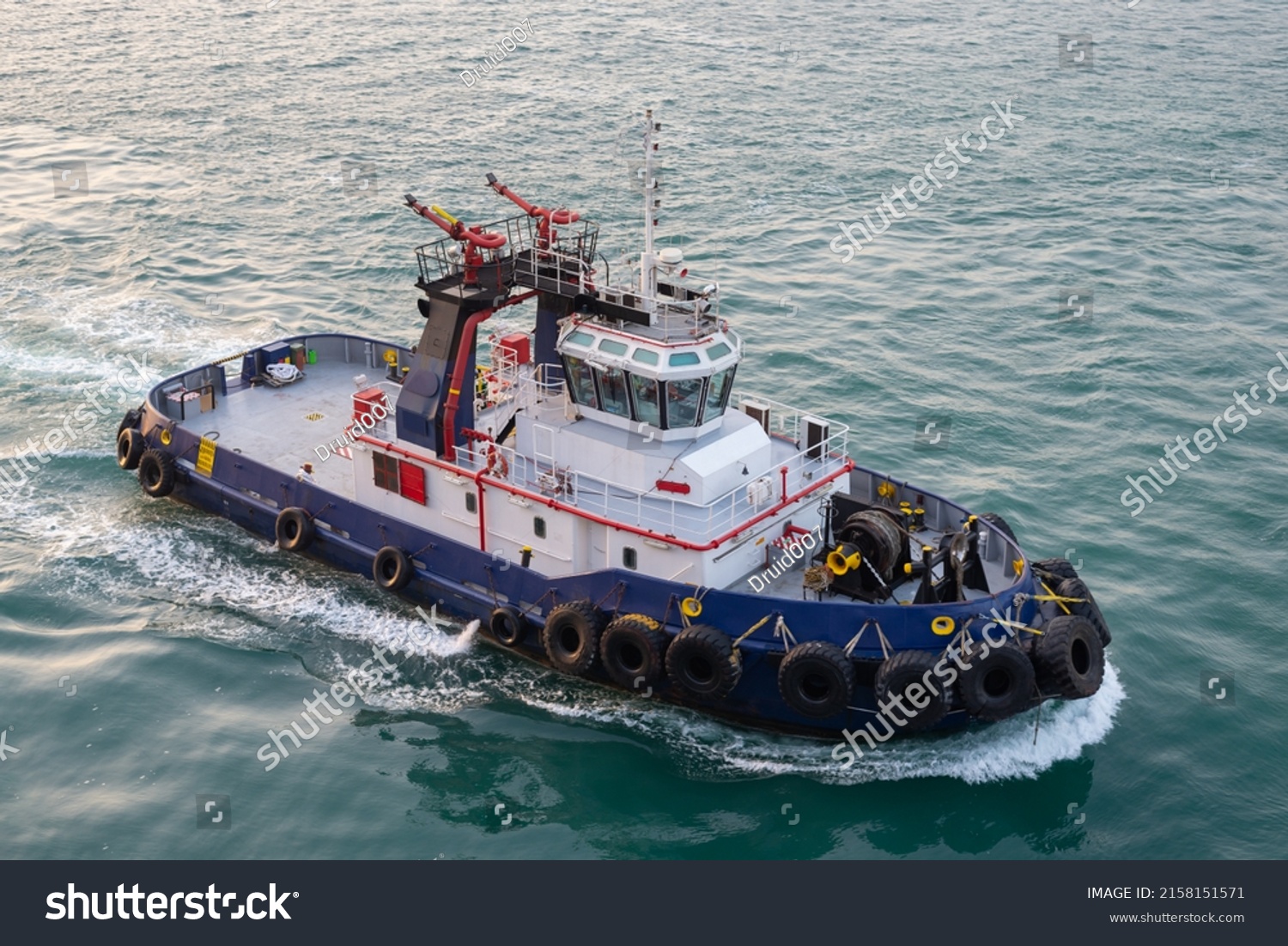 Tugboat After Mooring Operation Sea Stock Photo 2158151571 | Shutterstock