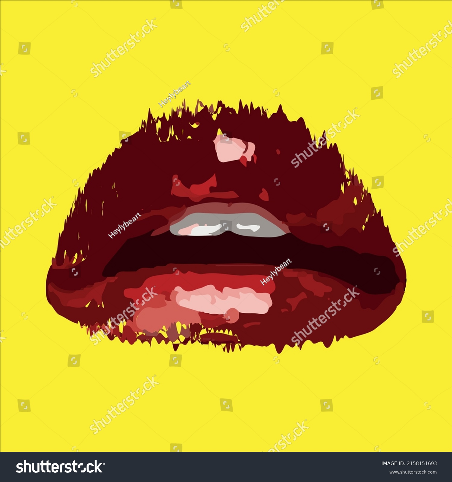 Vector Illustration Sexy Female Lips Isolated Stock Vector Royalty Free 2158151693 Shutterstock 9712