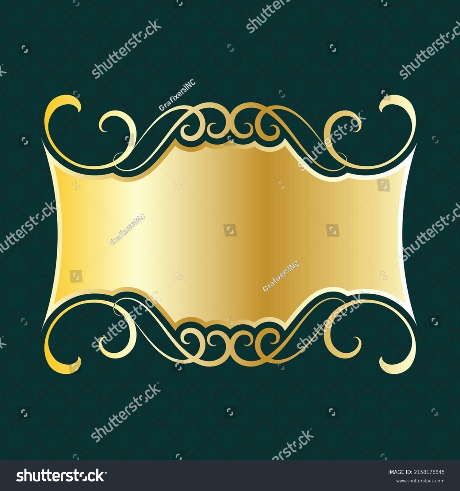 Banner Gold Golden Luxury Royal Vintage Stock Vector (Royalty Free ...